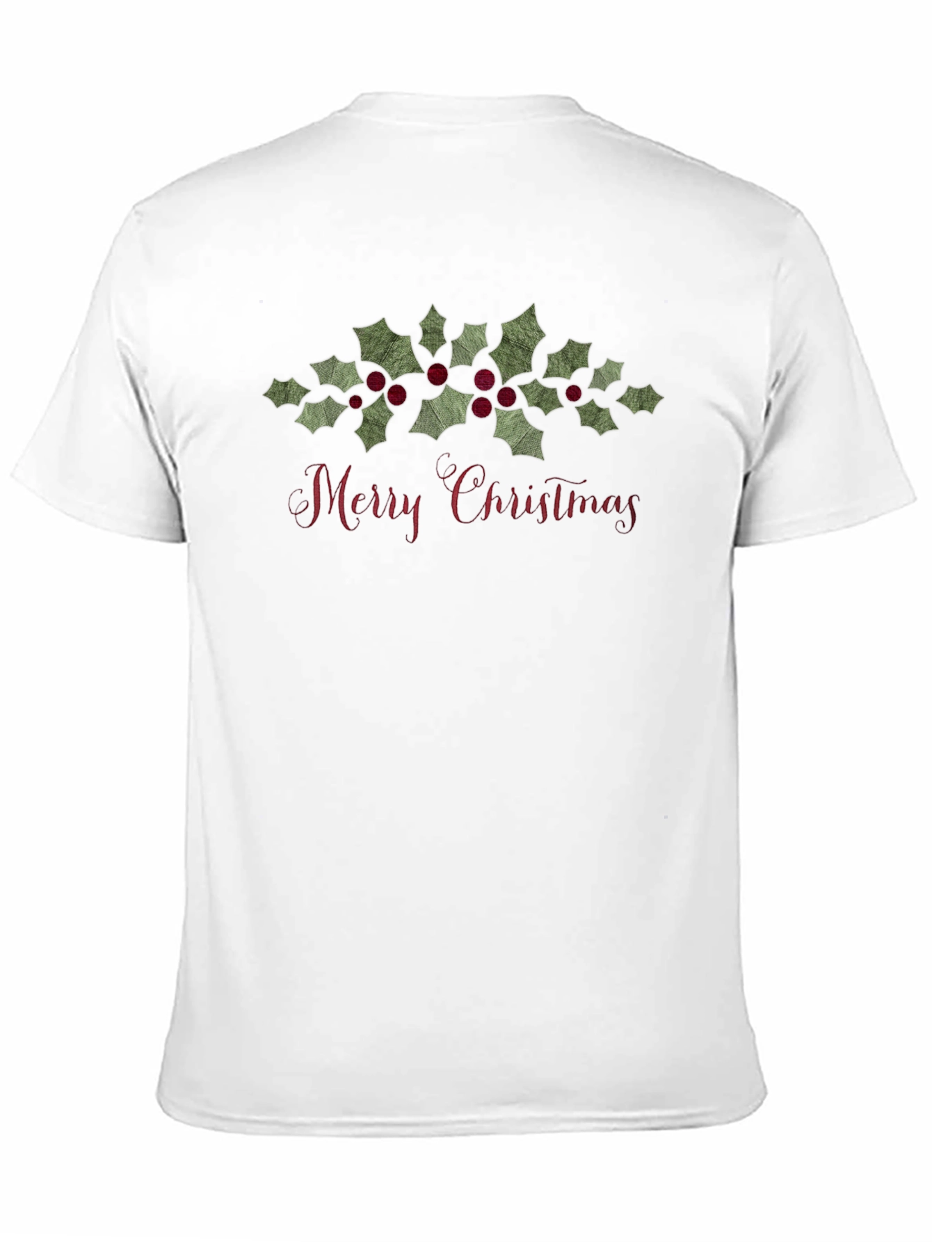 Merry Christmas Holly Graphic T-Shirt