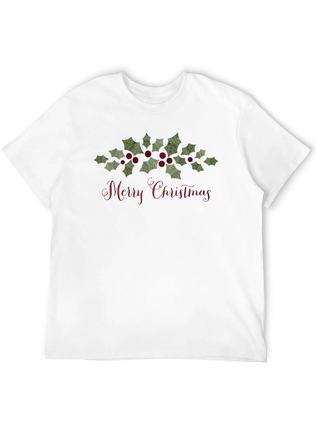 Merry Christmas Holly Graphic T-Shirt