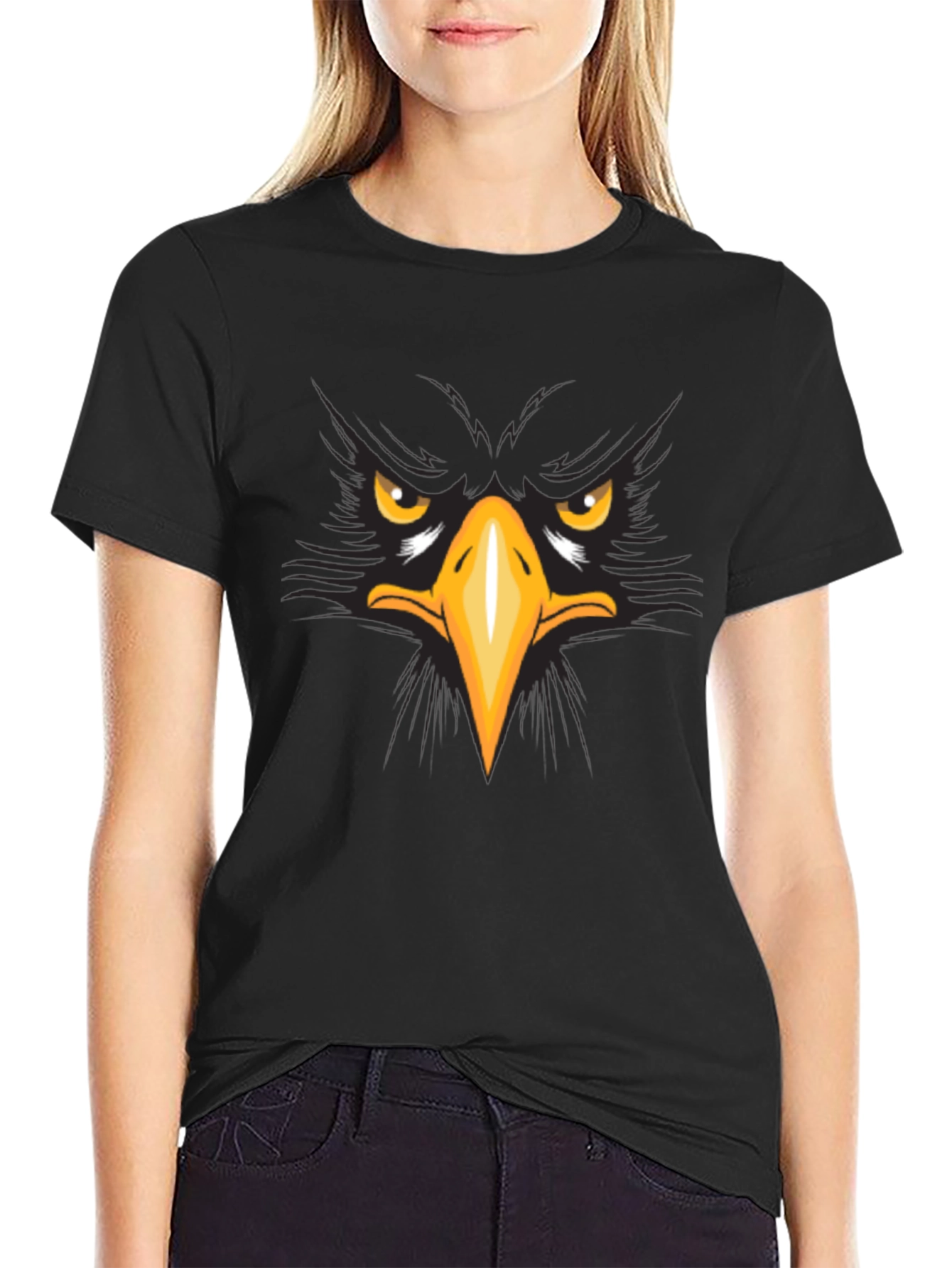 Mens Eagle Graphic Black T-Shirt