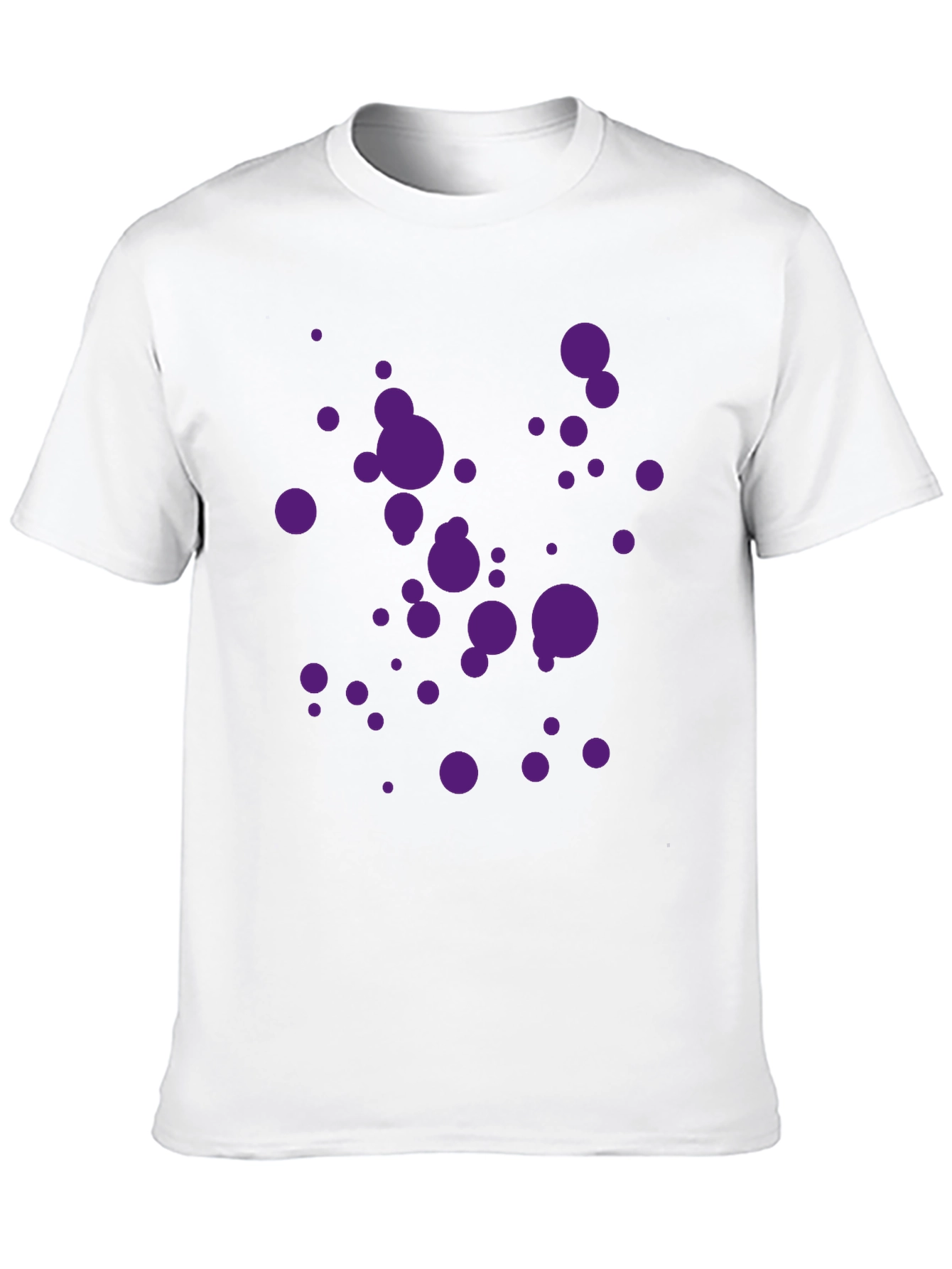 Black T-Shirt with Purple Splatter Design