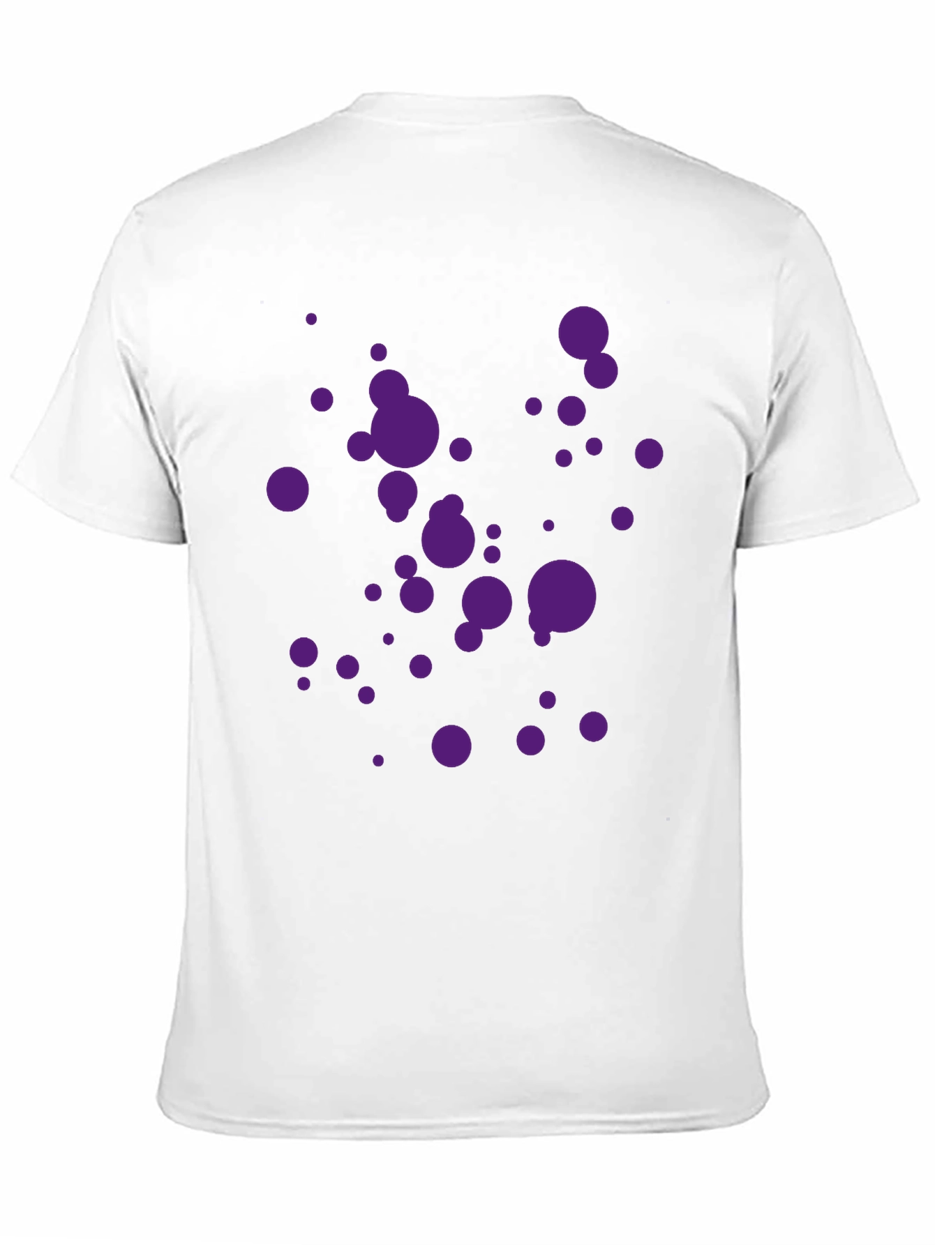 Black T-Shirt with Purple Splatter Design