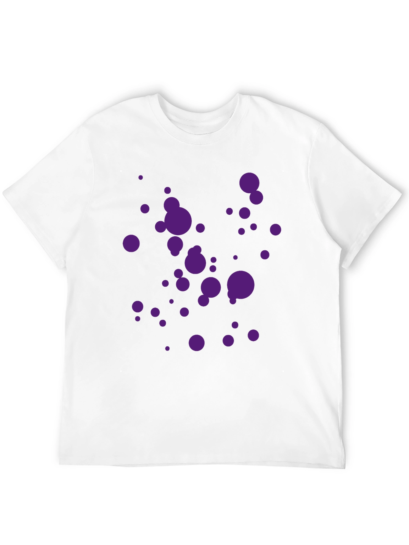 Black T-Shirt with Purple Splatter Design