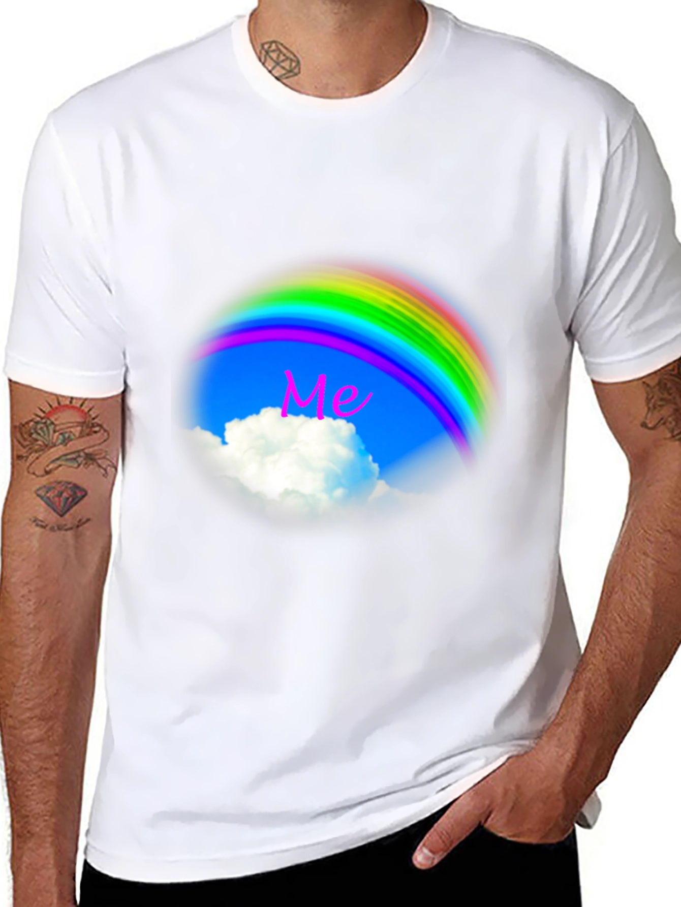 Rainbow Cloud T-Shirt - Dreamy Sky Design