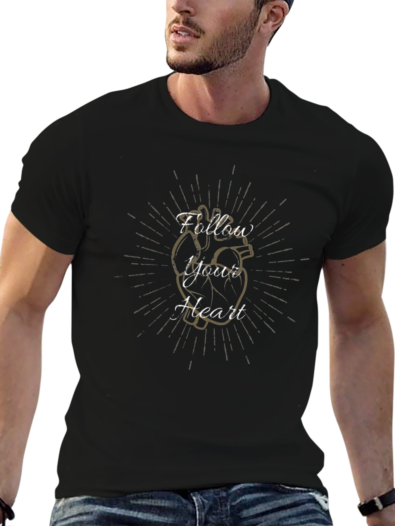 Follow Your Heart Graphic Tee - Soft Cotton Blend