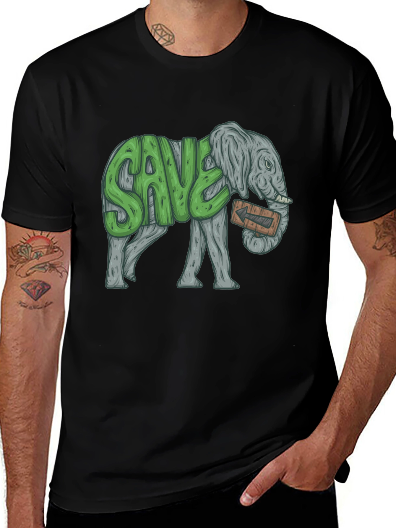 Save the Elephants Graphic T-Shirt