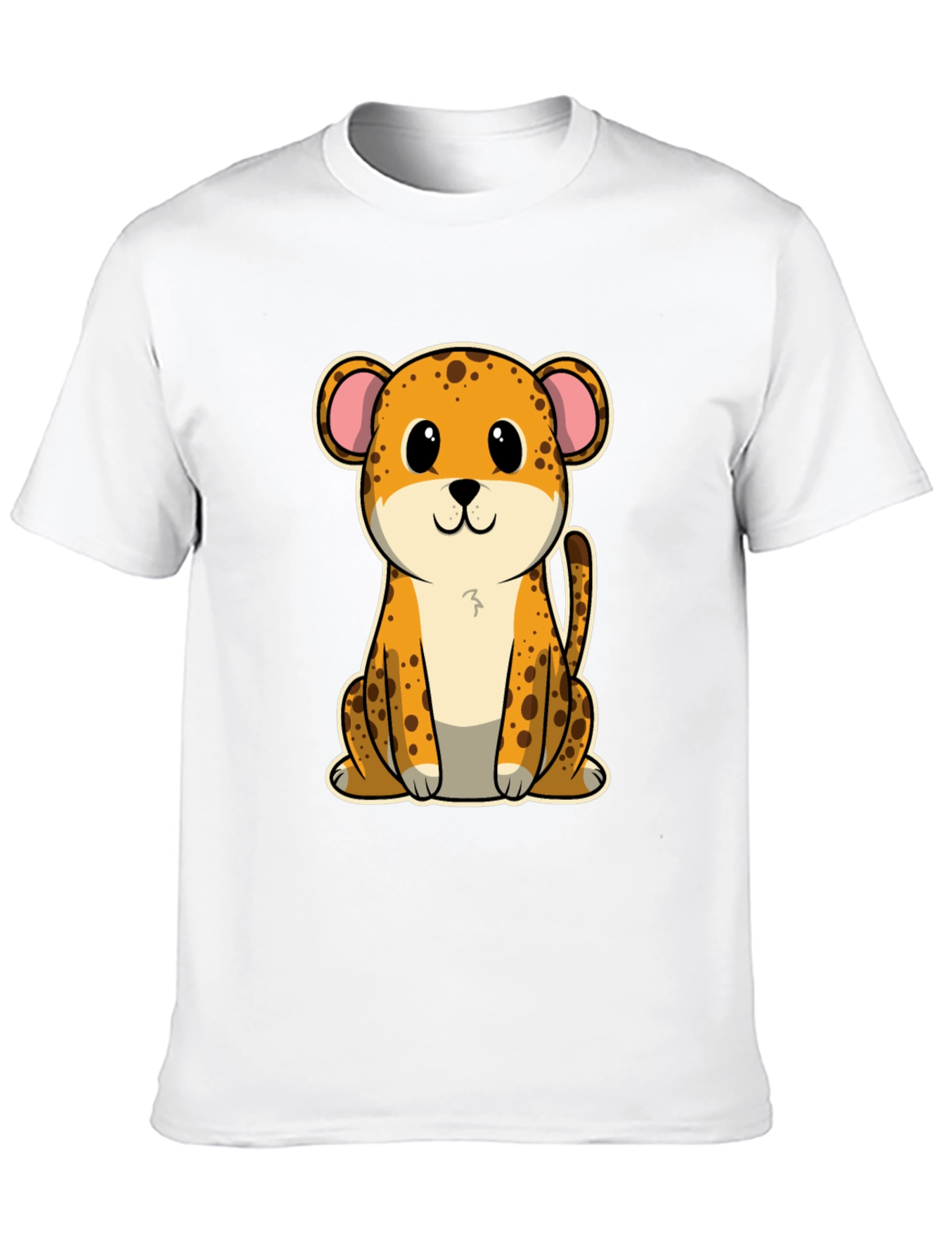 Cute Cartoon Leopard Graphic T-Shirt