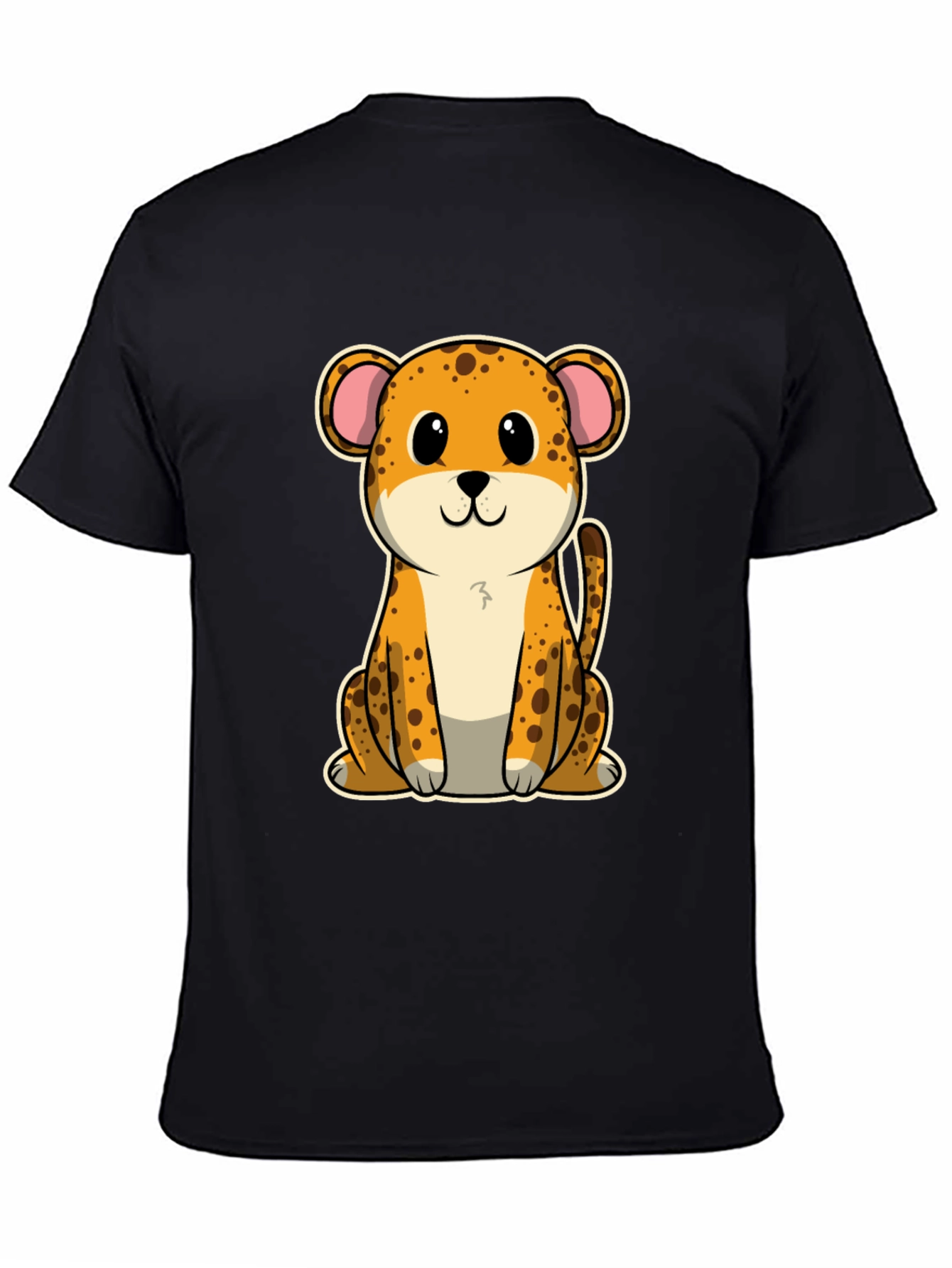 Cute Cartoon Leopard Graphic T-Shirt