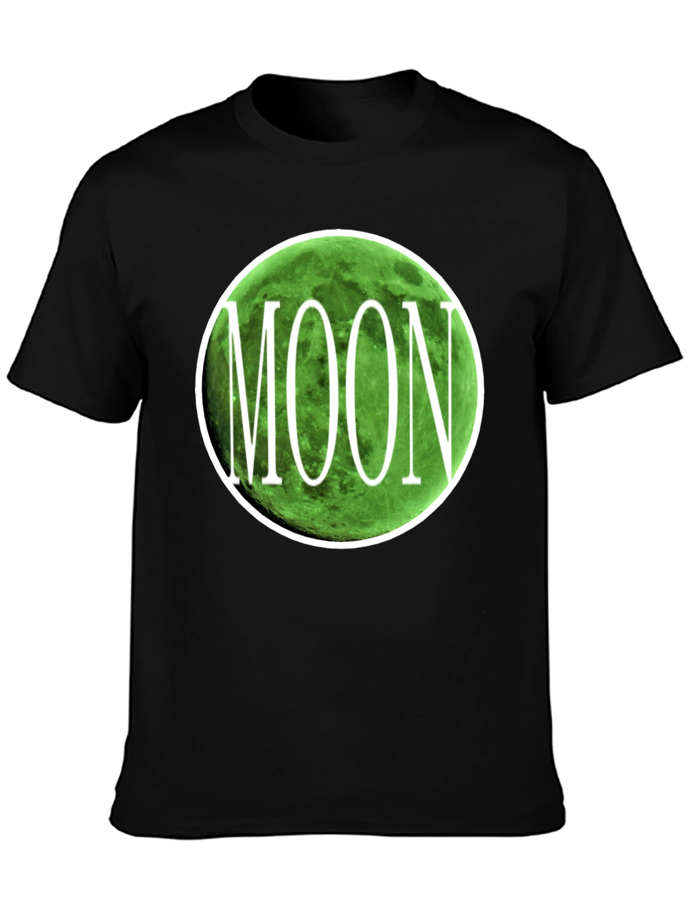 Green Moon Graphic T-Shirt - Mens Black Tee