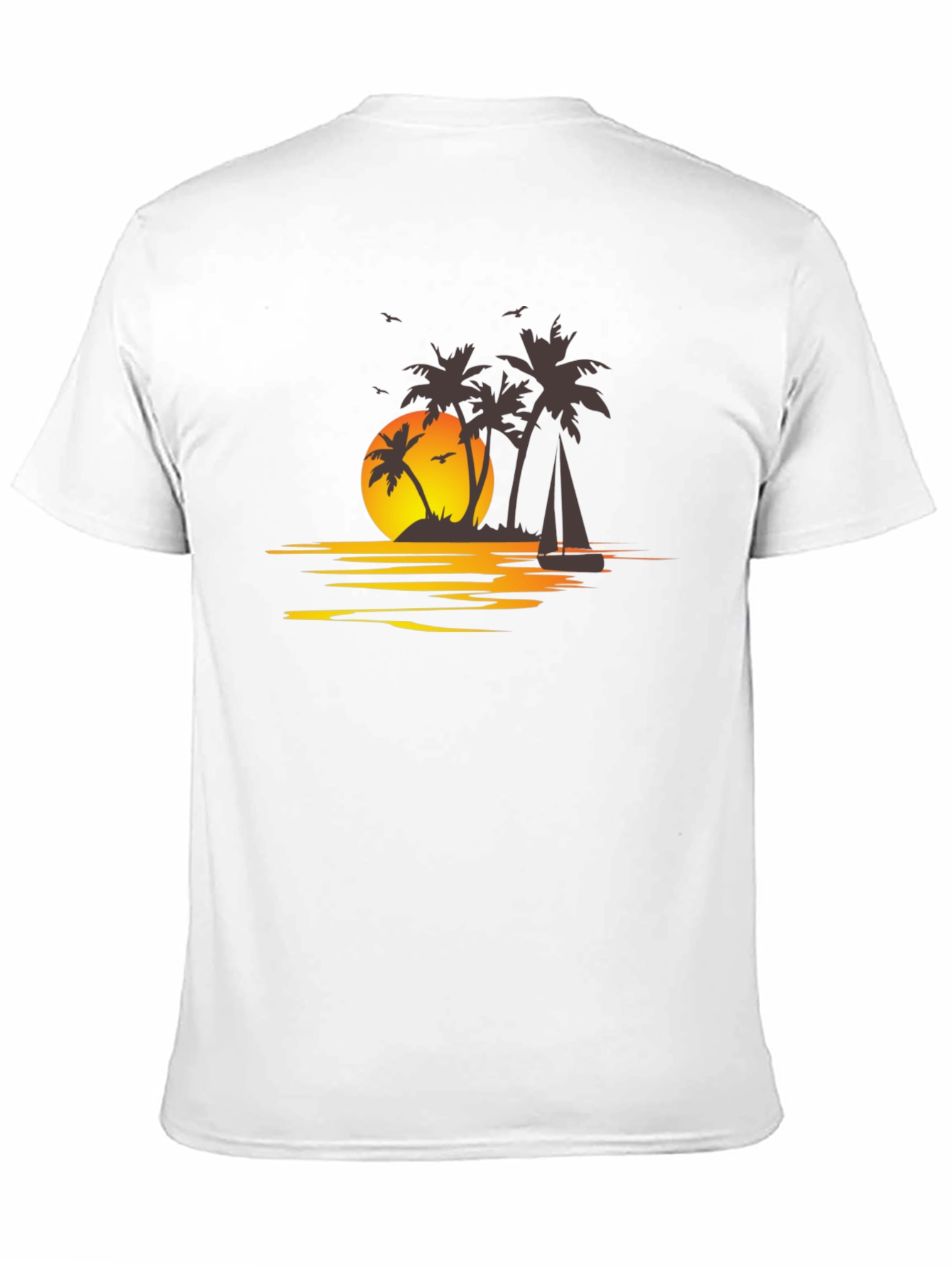 Sunset Palm Tree T-Shirt - Island Getaway Vibes