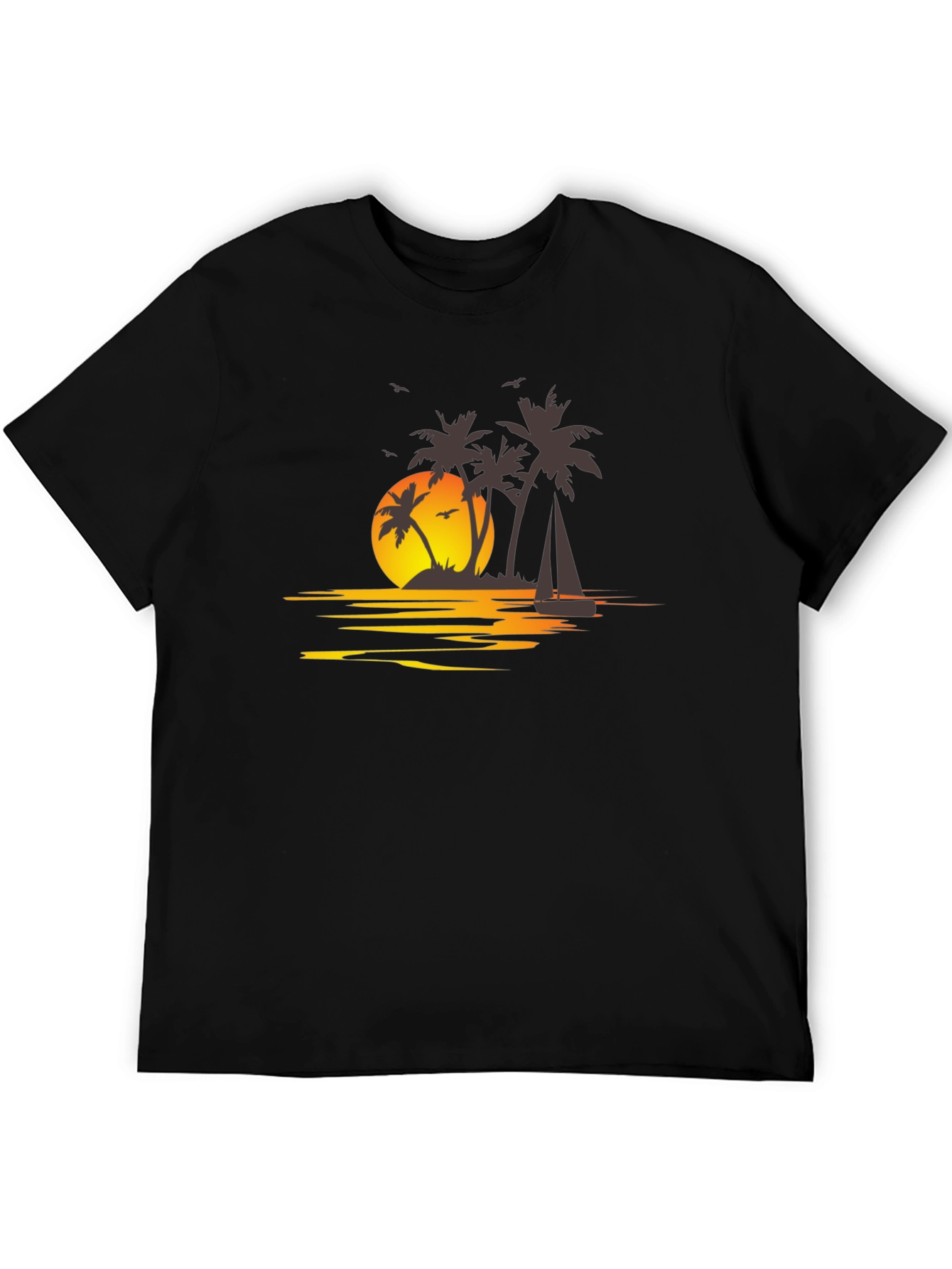 Sunset Palm Tree T-Shirt - Island Getaway Vibes