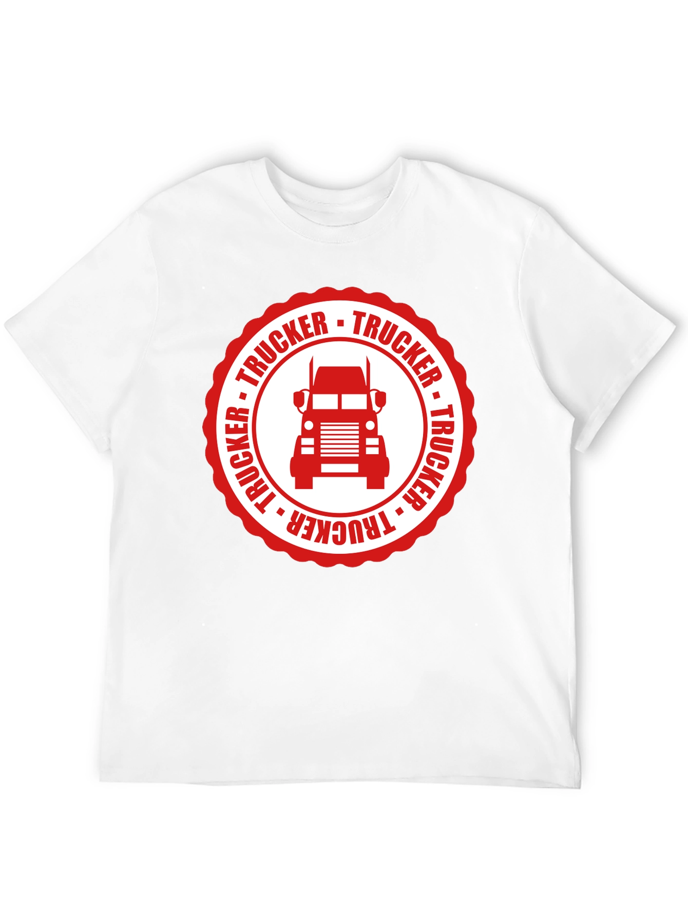 Trucker Graphic Tee - Black Cotton Truck Driver T-Shirt