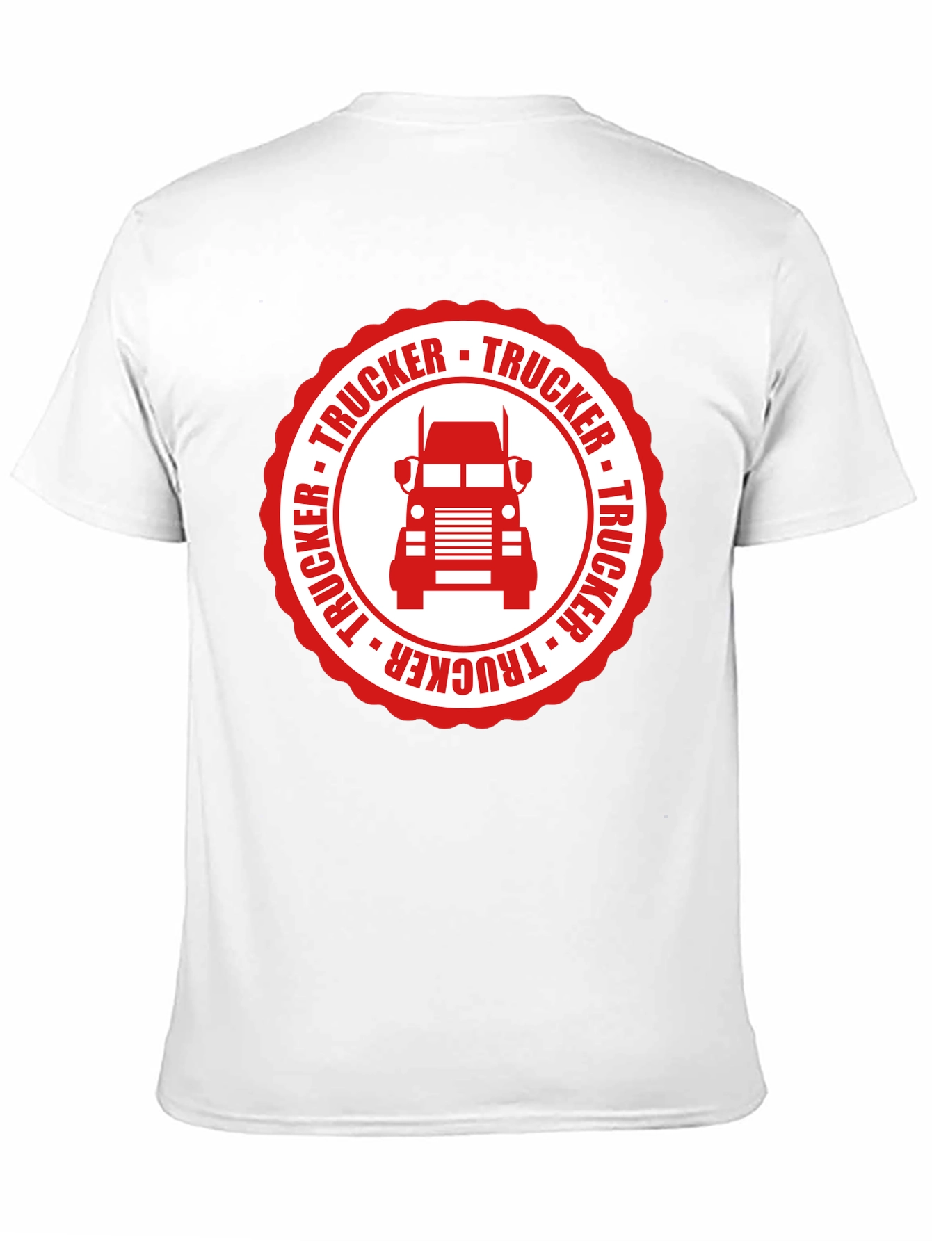 Trucker Graphic Tee - Black Cotton Truck Driver T-Shirt