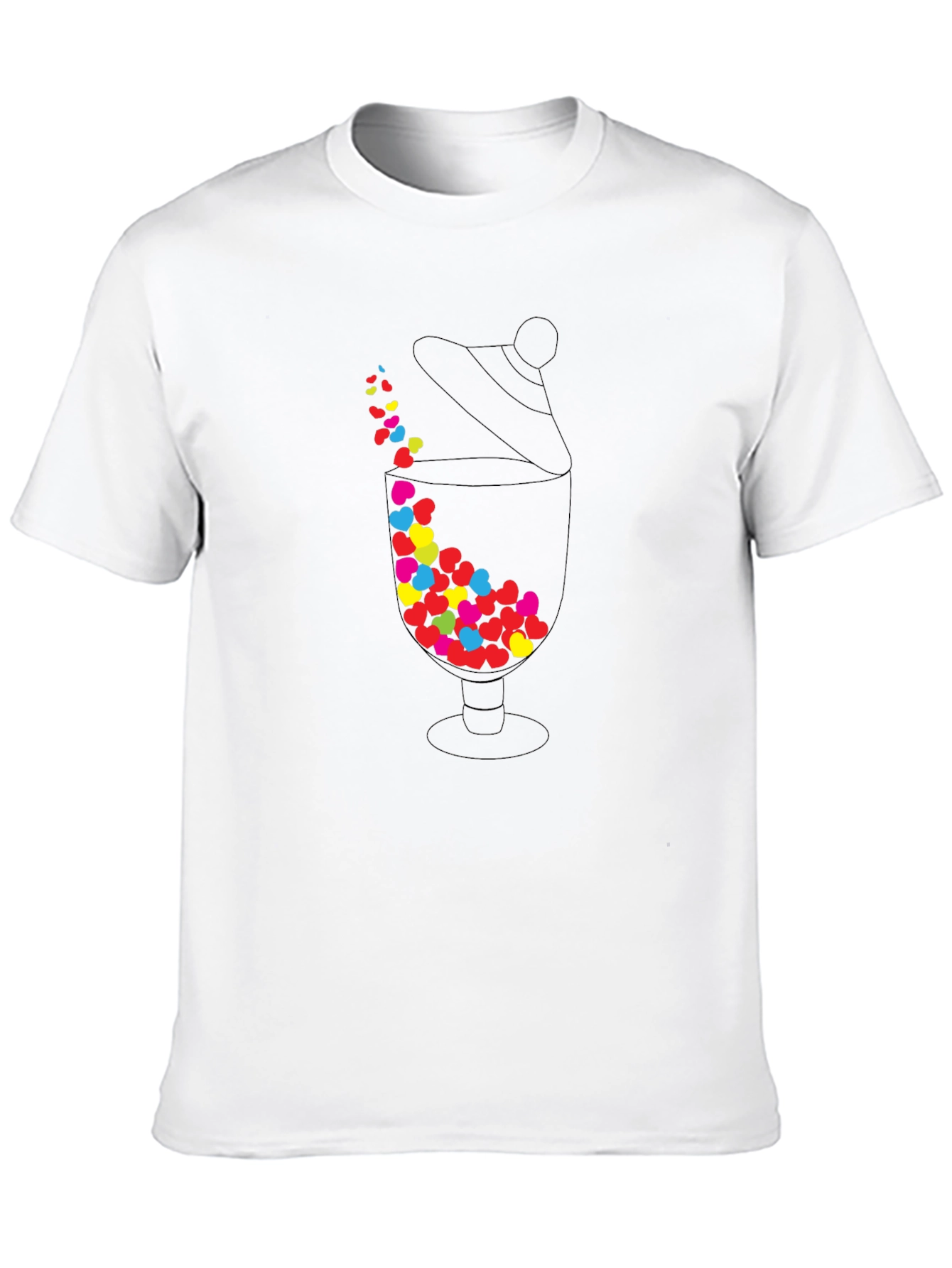 Heart Candy Jar Graphic Tee - Black