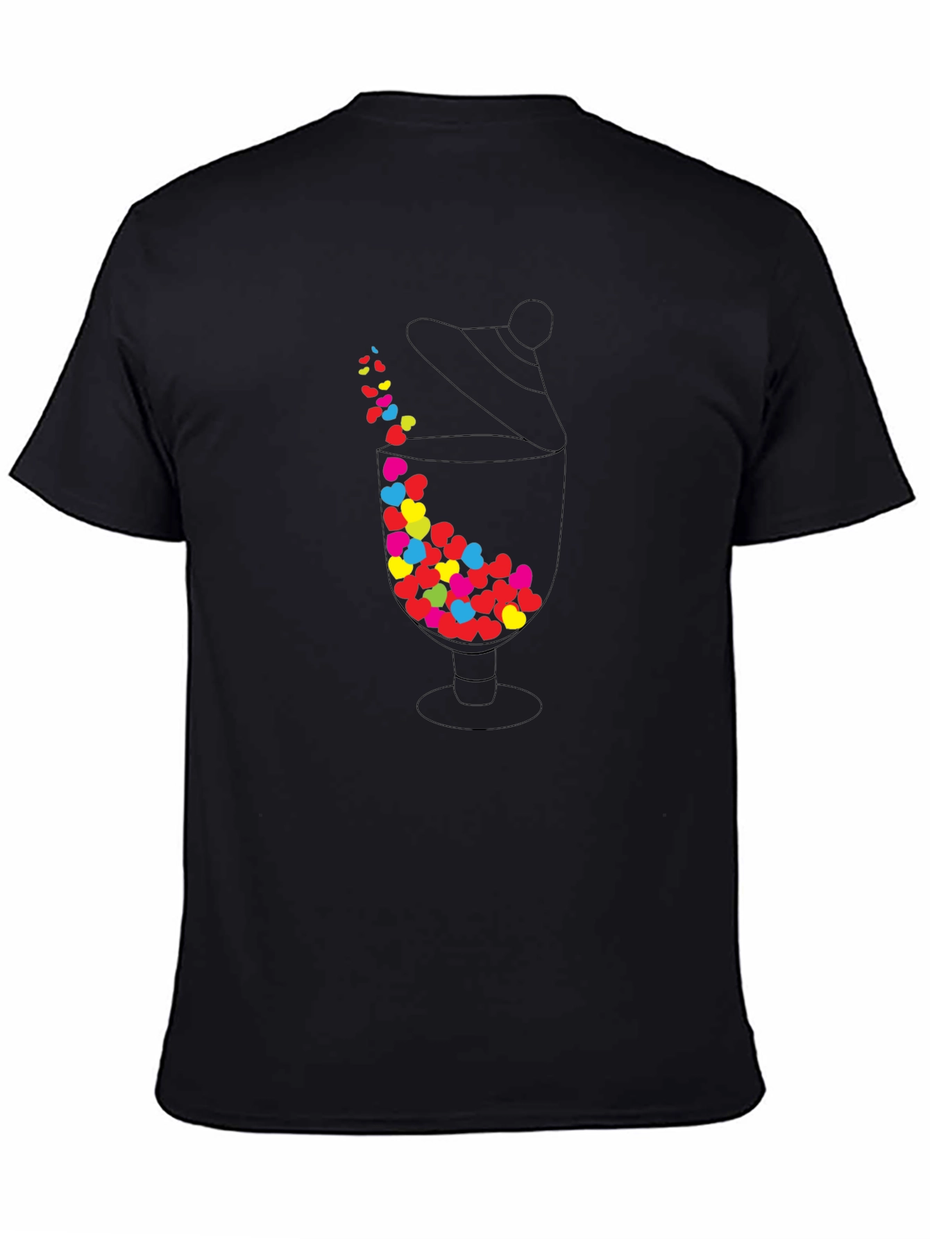 Heart Candy Jar Graphic Tee - Black