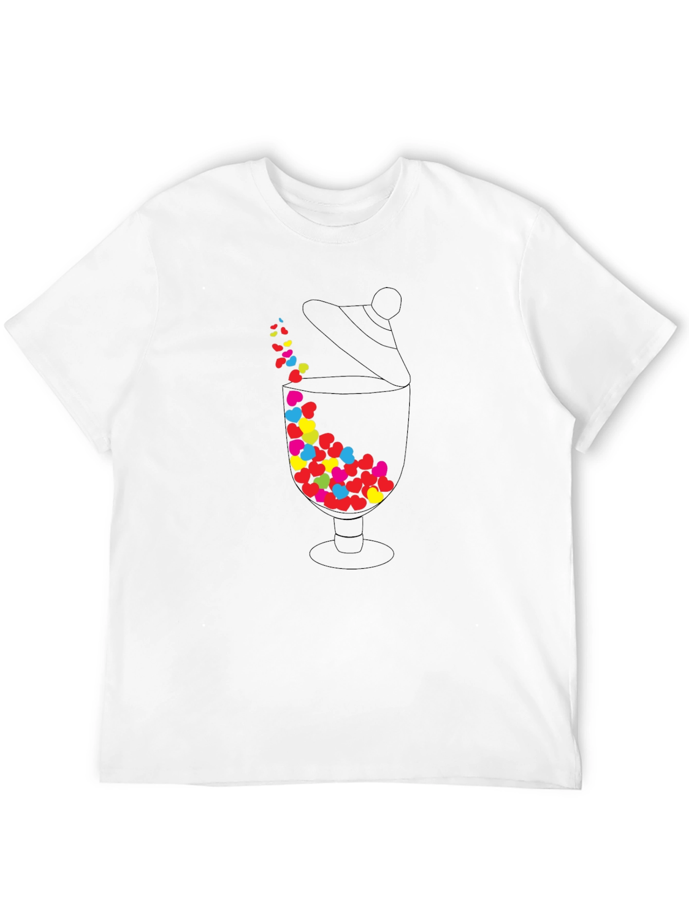 Heart Candy Jar Graphic Tee - Black