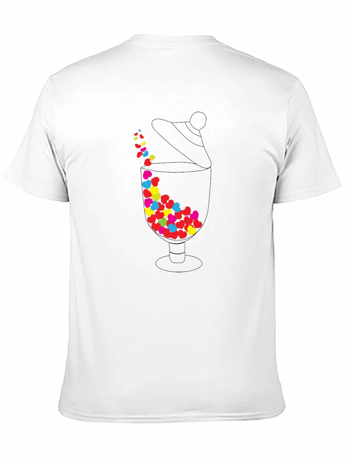 Heart Candy Jar Graphic Tee - Black
