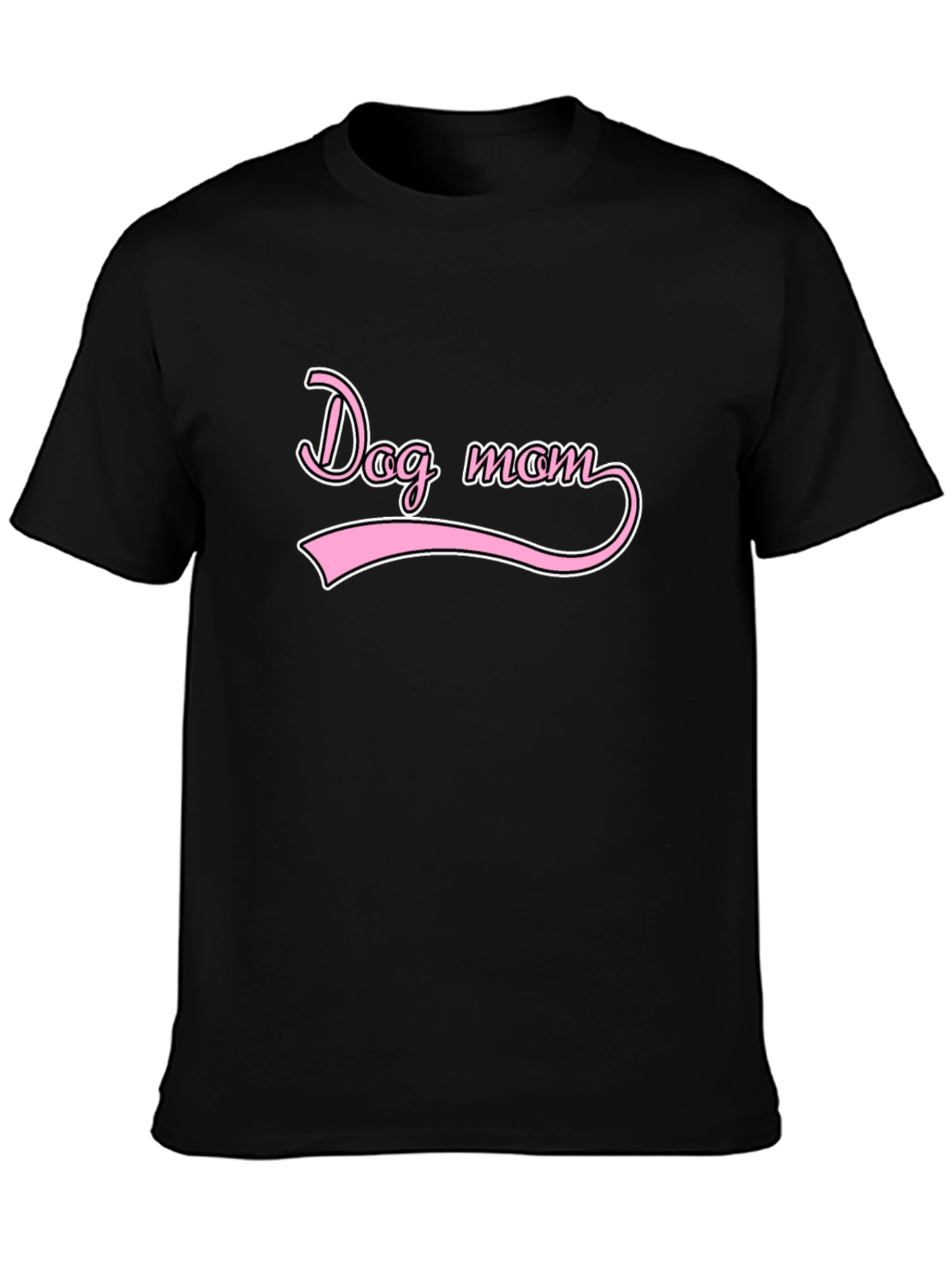Dog Mom Graphic Tee - Casual Black T-Shirt