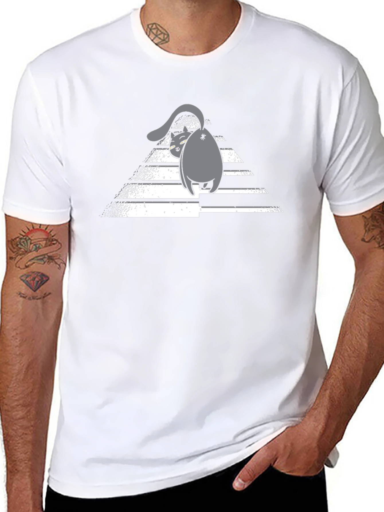 Funny Cat Butt T-Shirt - Unique Graphic Tee