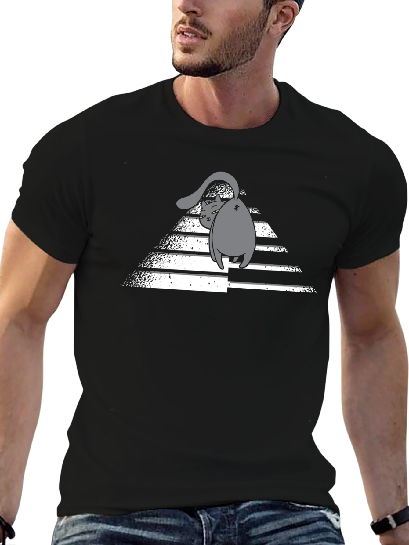 Funny Cat Butt T-Shirt - Unique Graphic Tee