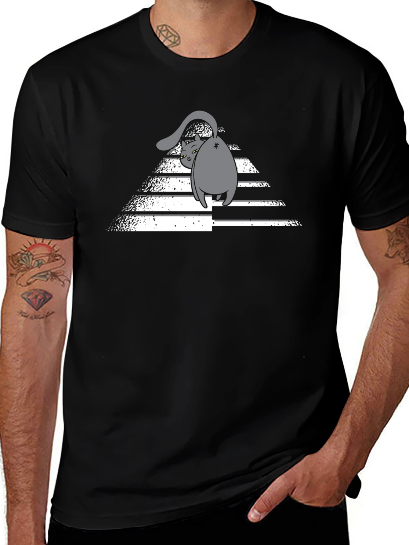 Funny Cat Butt T-Shirt - Unique Graphic Tee