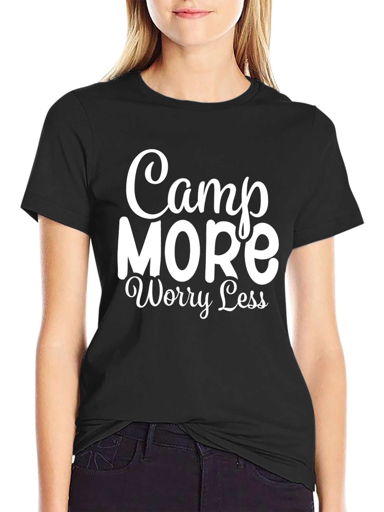 Camp More Worry Less Graphic T-Shirt