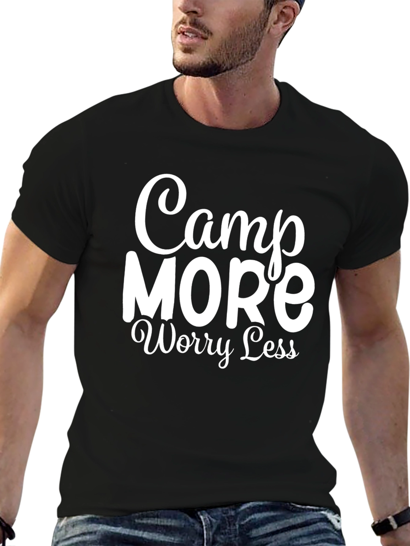Camp More Worry Less Graphic T-Shirt