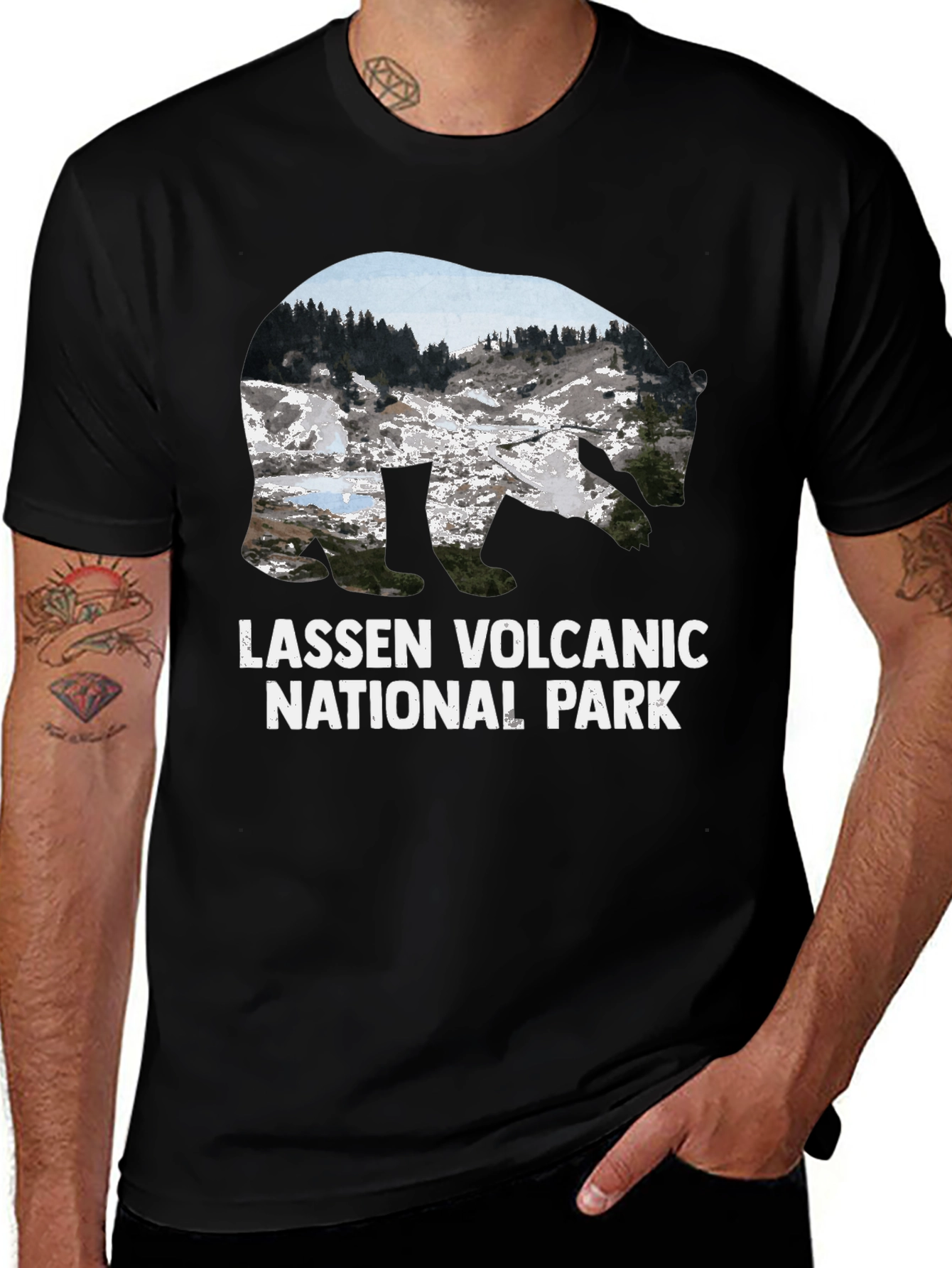 Lassen Volcanic National Park Black T-Shirt