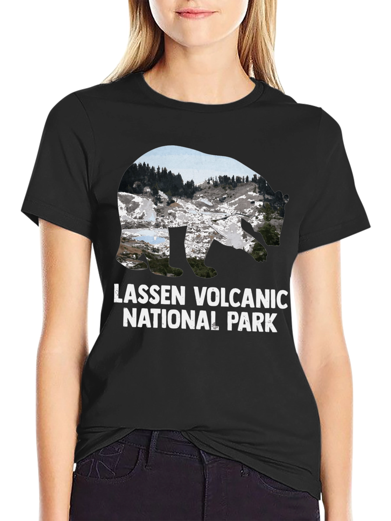 Lassen Volcanic National Park Black T-Shirt