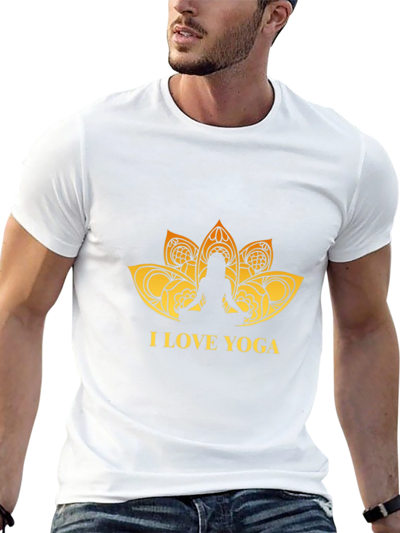 I Love Yoga Graphic Black T-Shirt