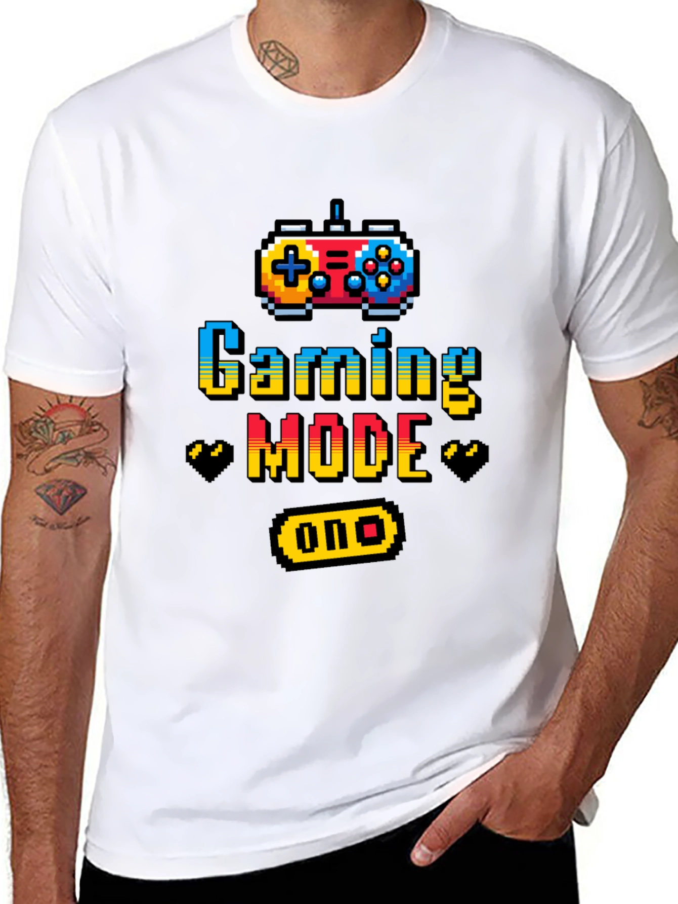 Gaming Mode On Graphic Tee - Black