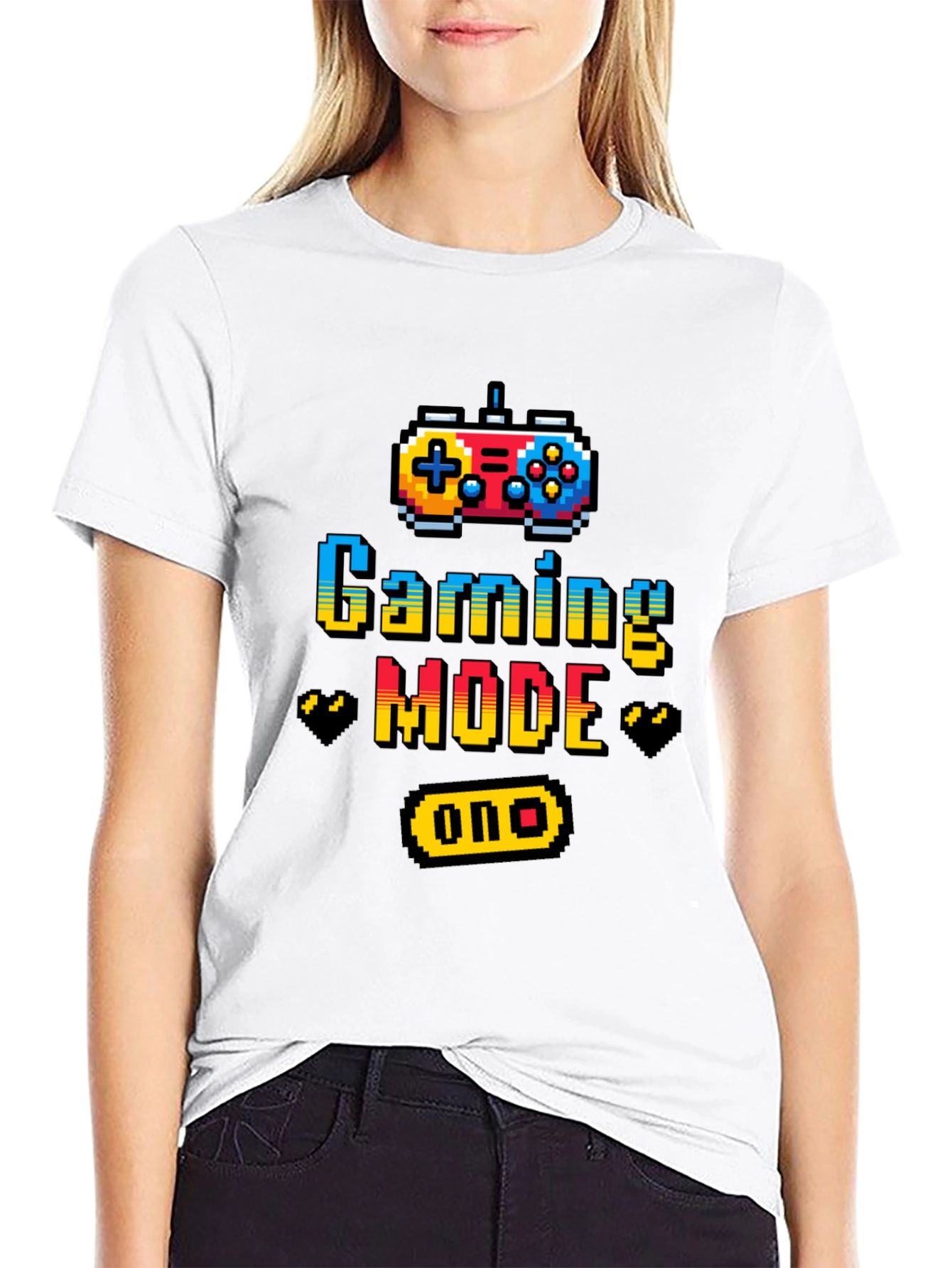 Gaming Mode On Graphic Tee - Black