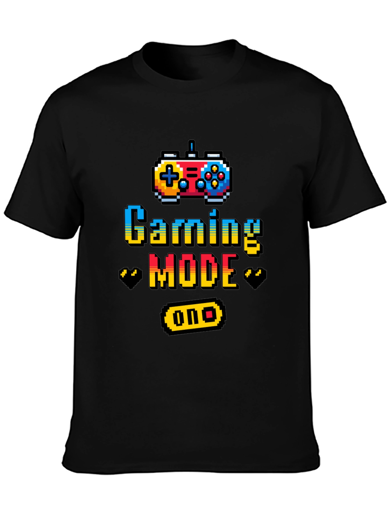 Gaming Mode On Graphic Tee - Black