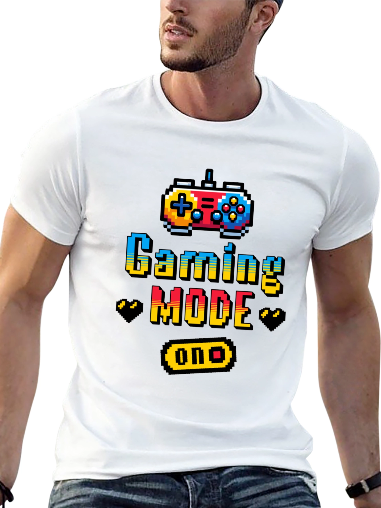 Gaming Mode On Graphic Tee - Black