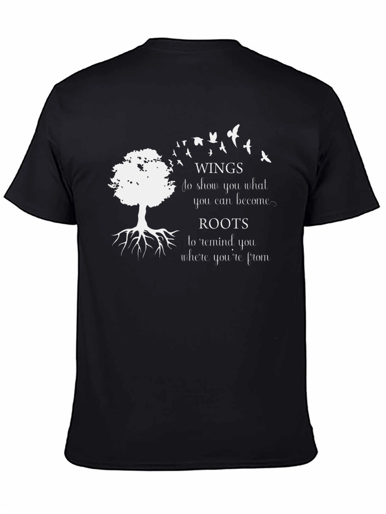 Wings & Roots Graphic T-Shirt - Black
