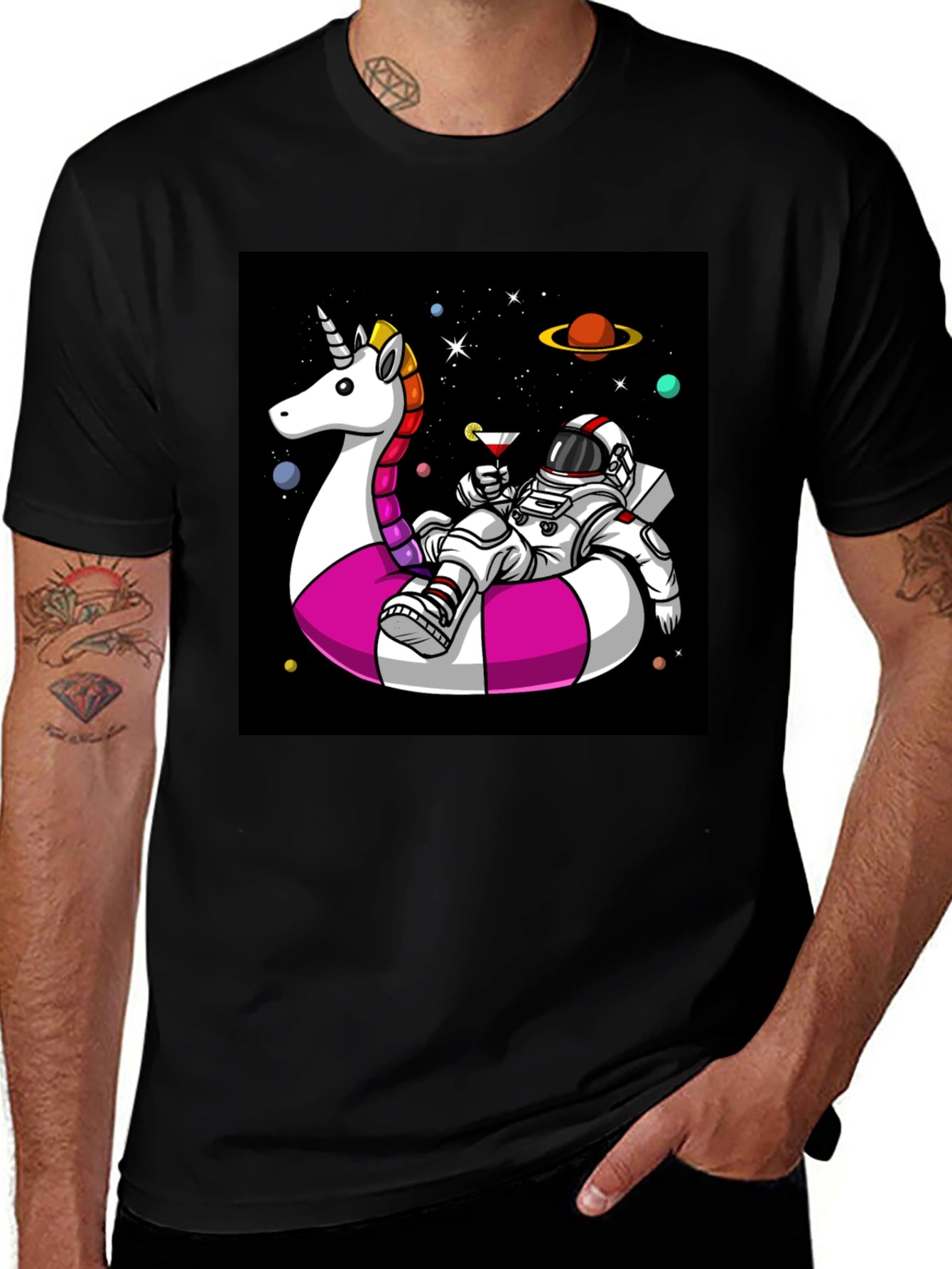 Astronaut Unicorn Float T-Shirt