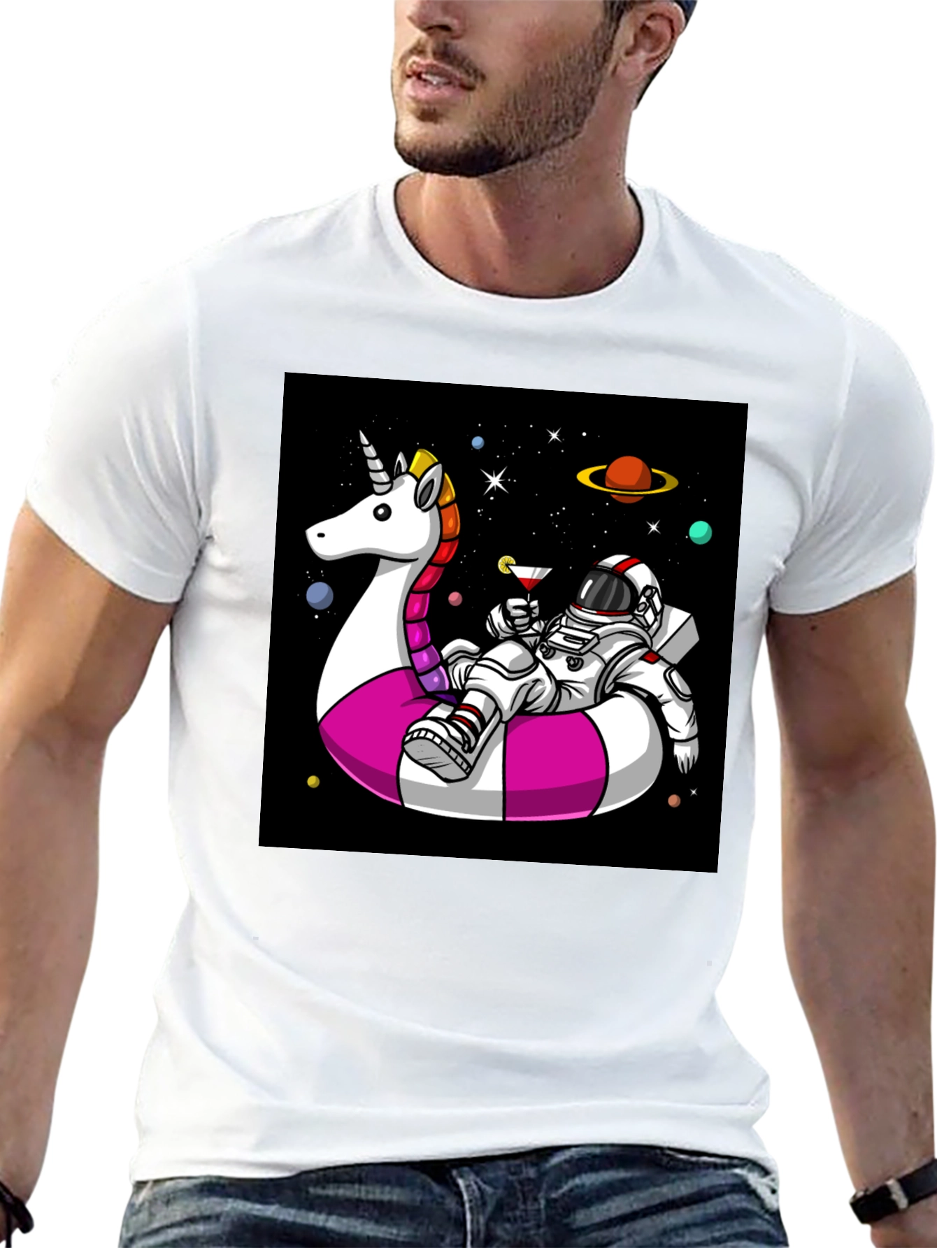 Astronaut Unicorn Float T-Shirt