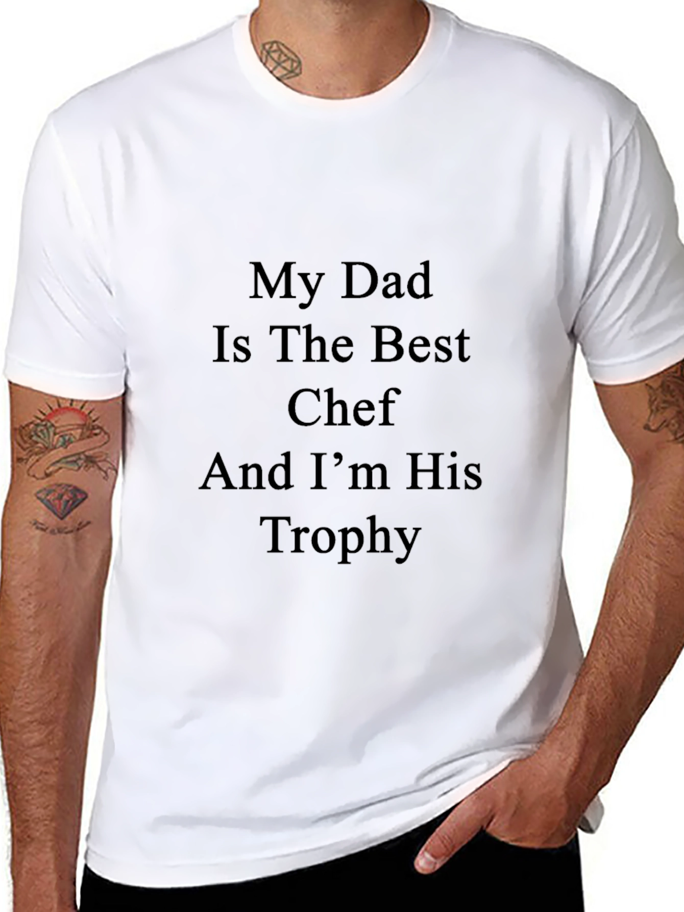 Dad Chef Trophy T-Shirt - Funny Fathers Day Gift
