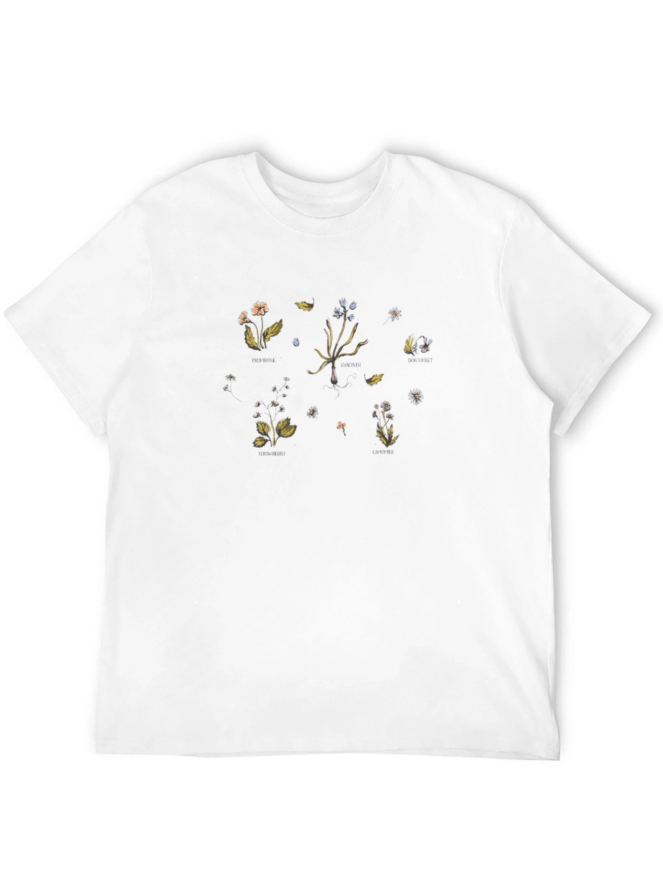 Botanical Print Black T-Shirt