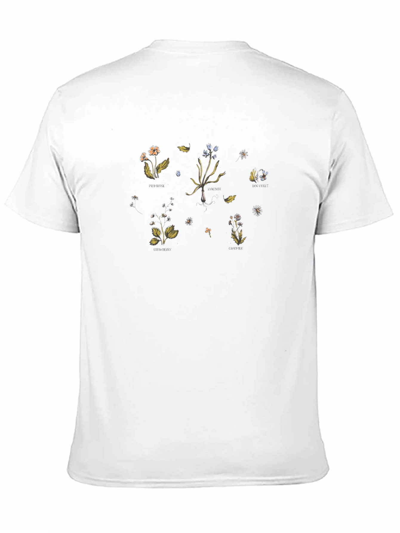 Botanical Print Black T-Shirt