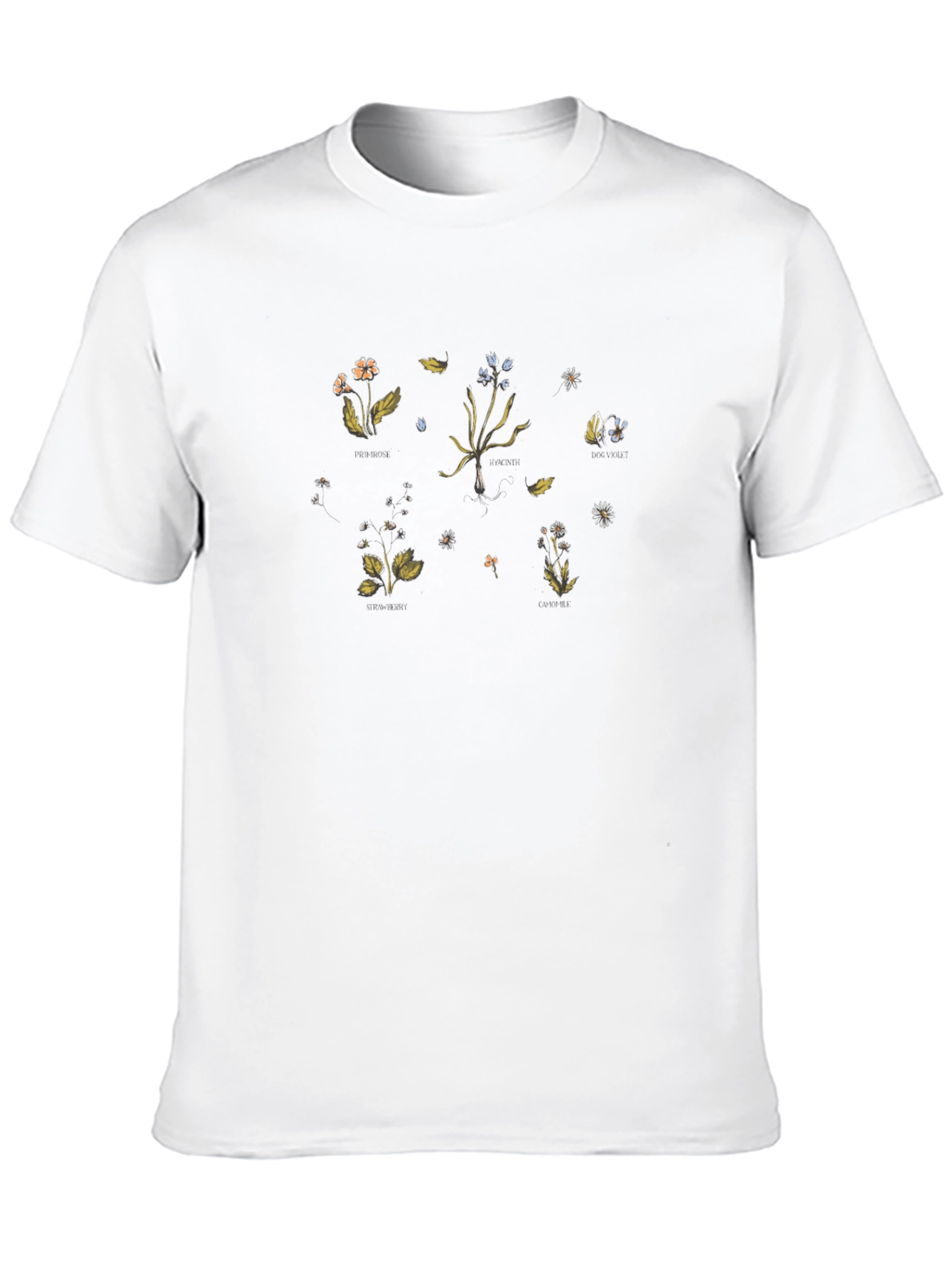 Botanical Print Black T-Shirt