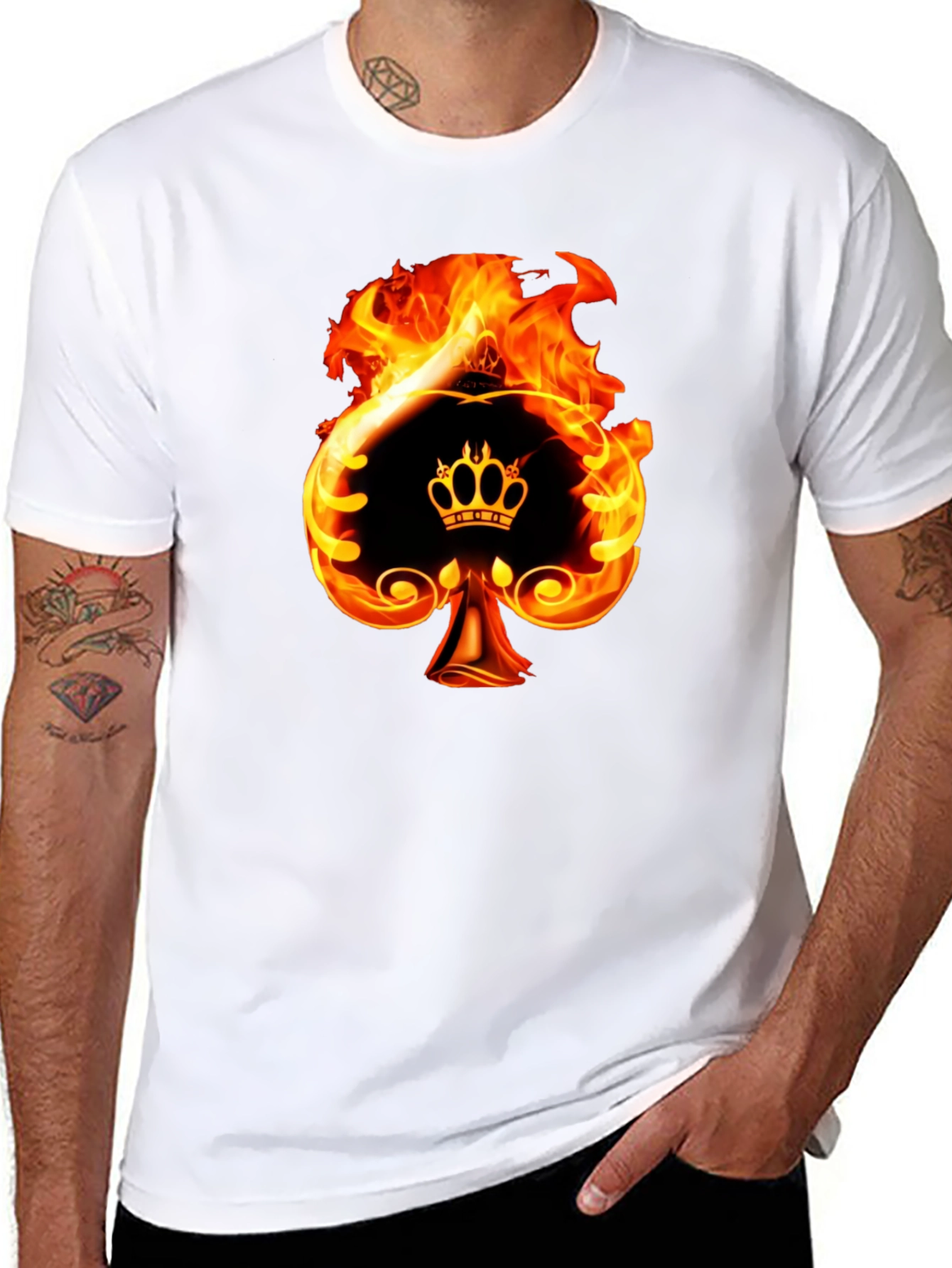 Fiery Spade King Graphic Tee