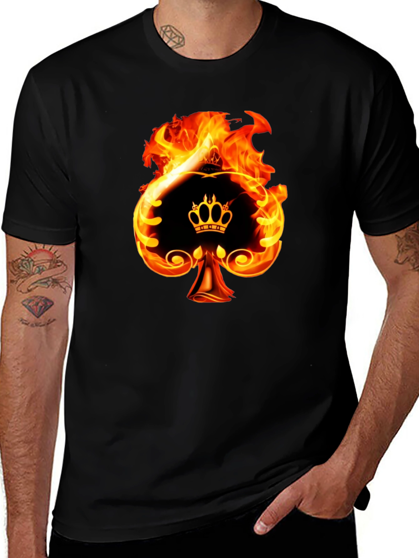 Fiery Spade King Graphic Tee