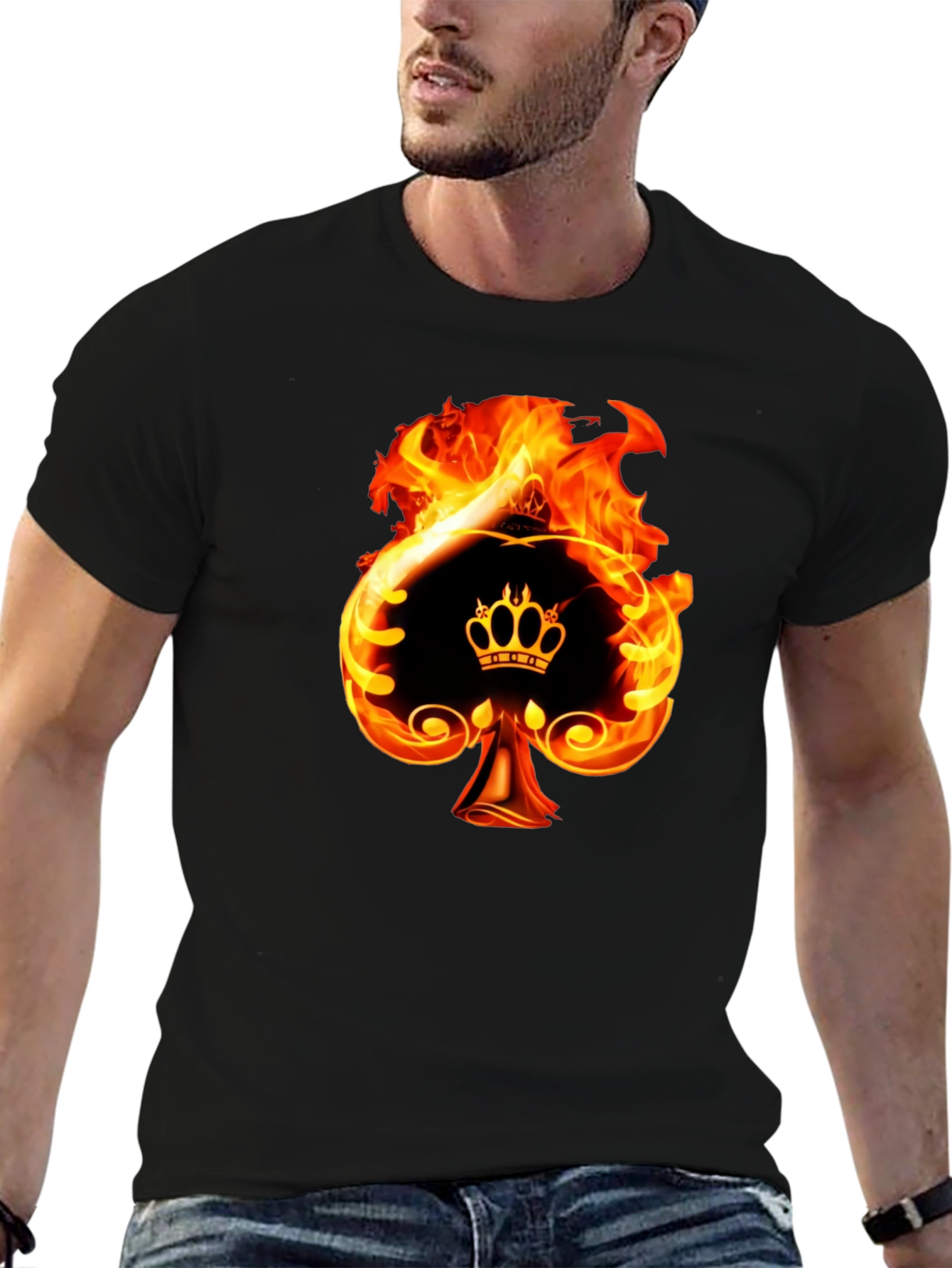 Fiery Spade King Graphic Tee