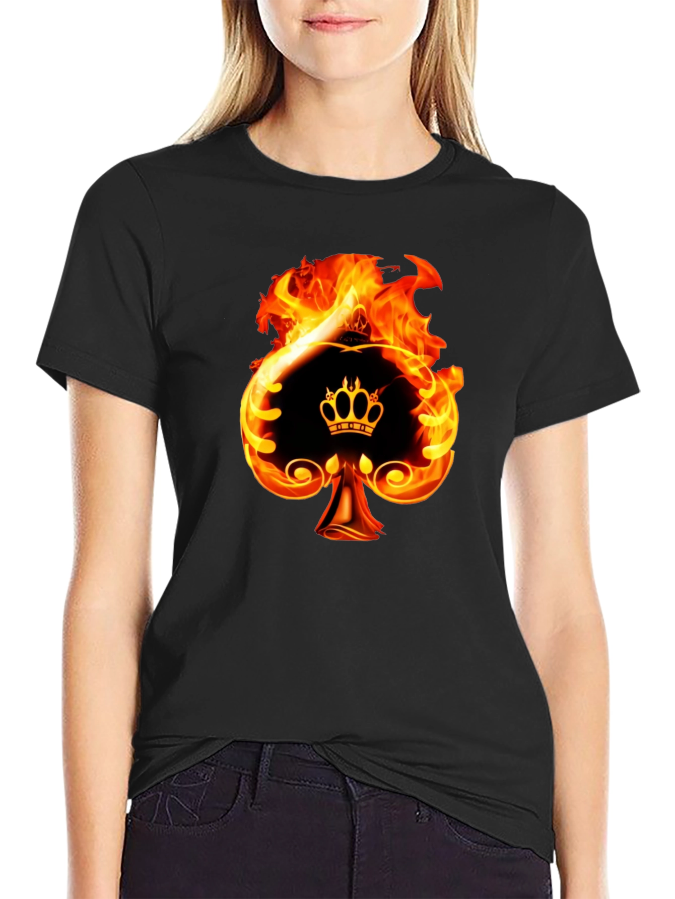 Fiery Spade King Graphic Tee