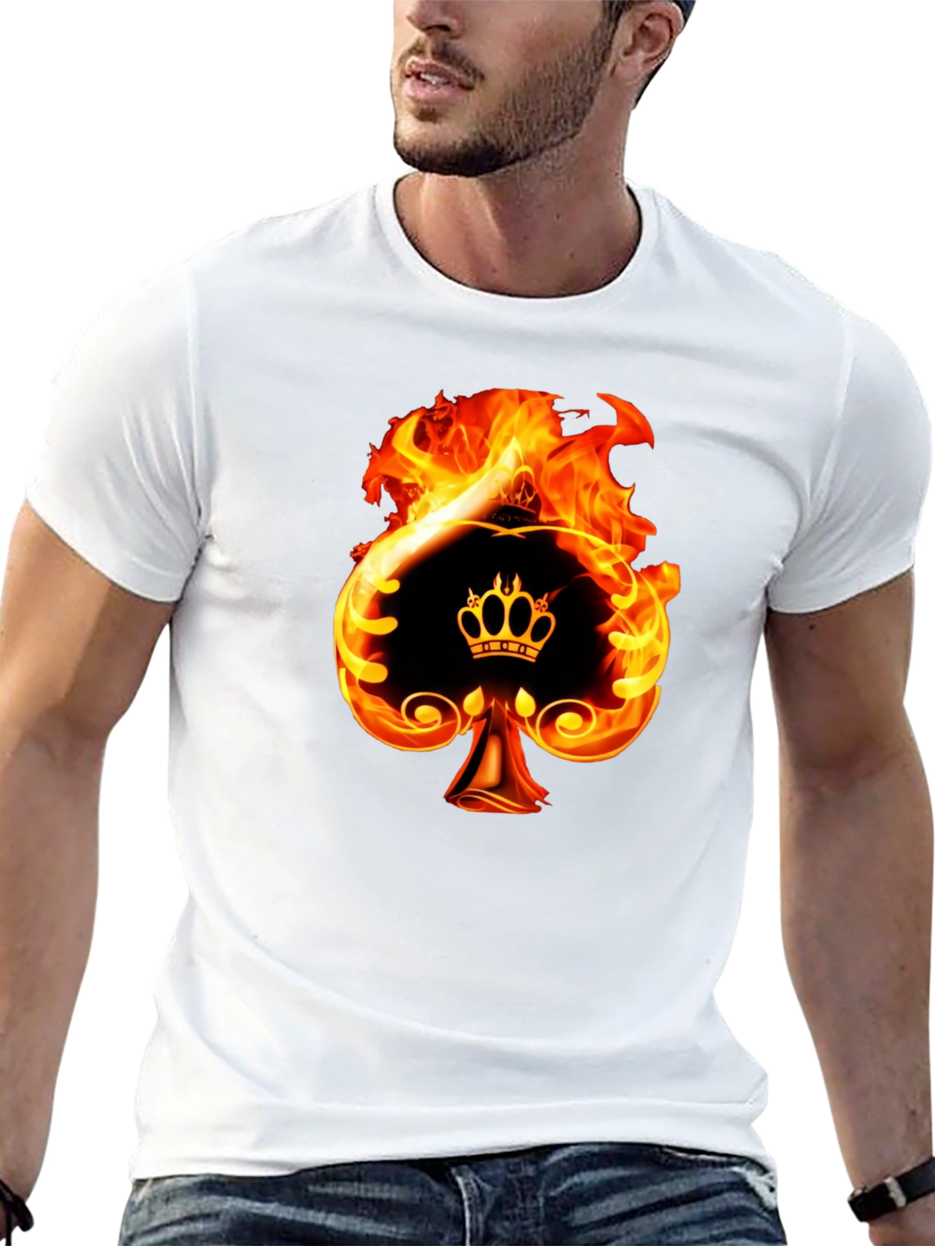Fiery Spade King Graphic Tee