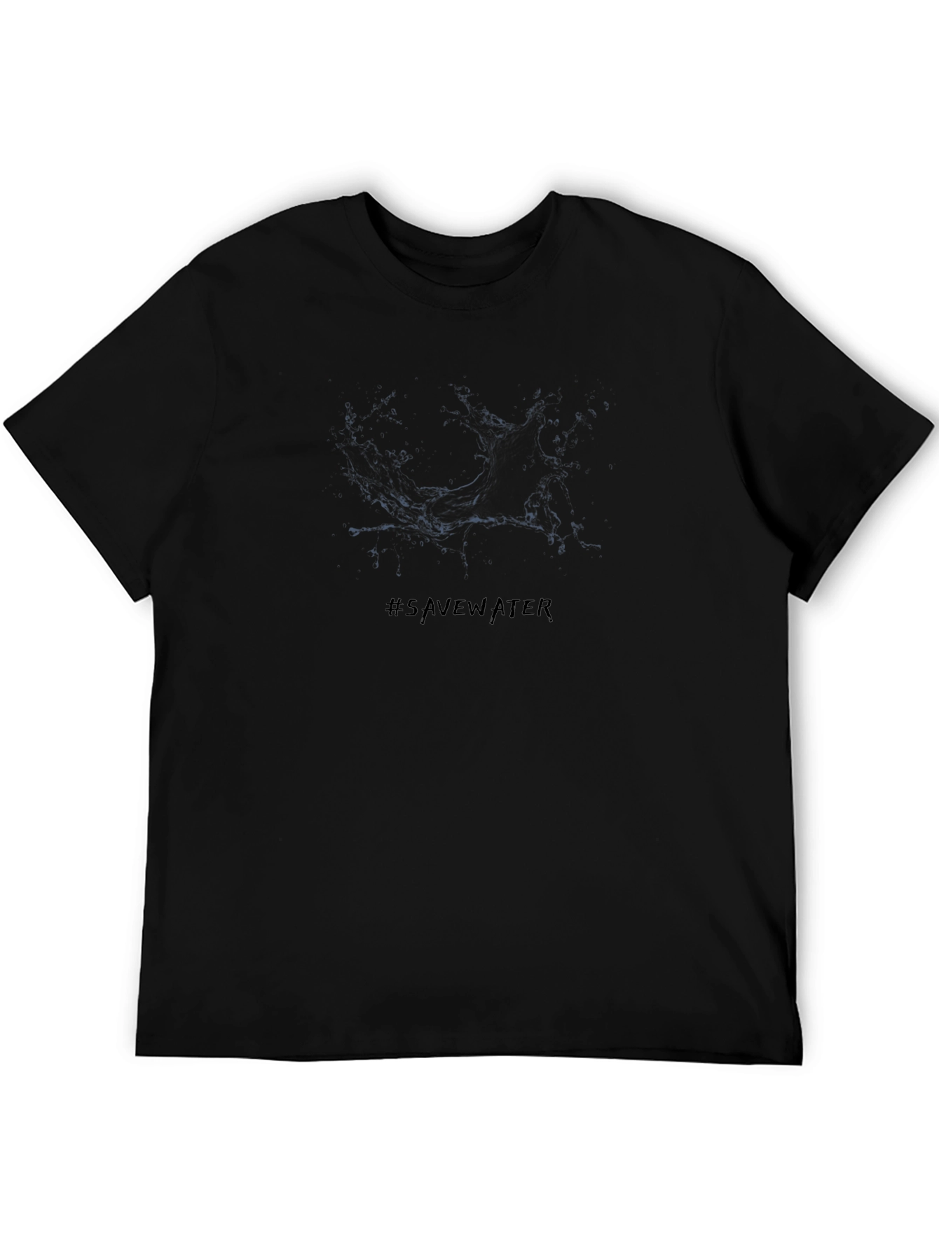 Save Water Graphic Tee - Black Cotton T-Shirt
