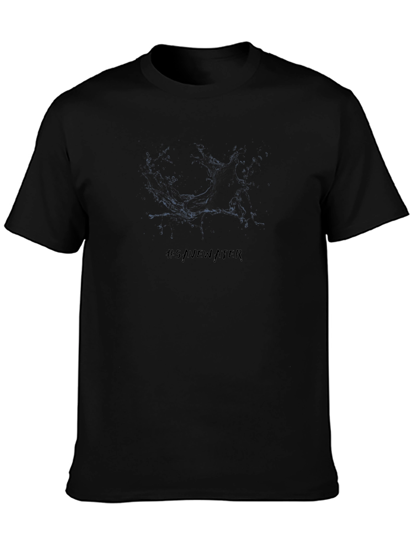 Save Water Graphic Tee - Black Cotton T-Shirt