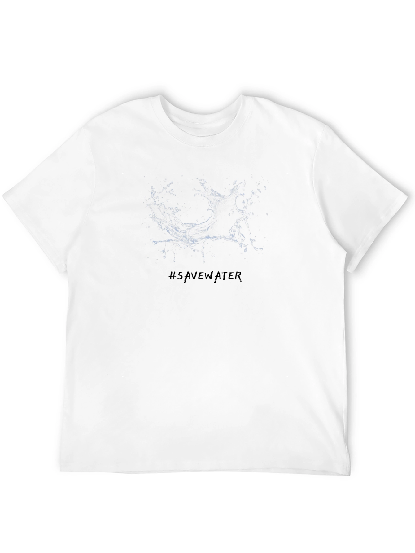 Save Water Graphic Tee - Black Cotton T-Shirt
