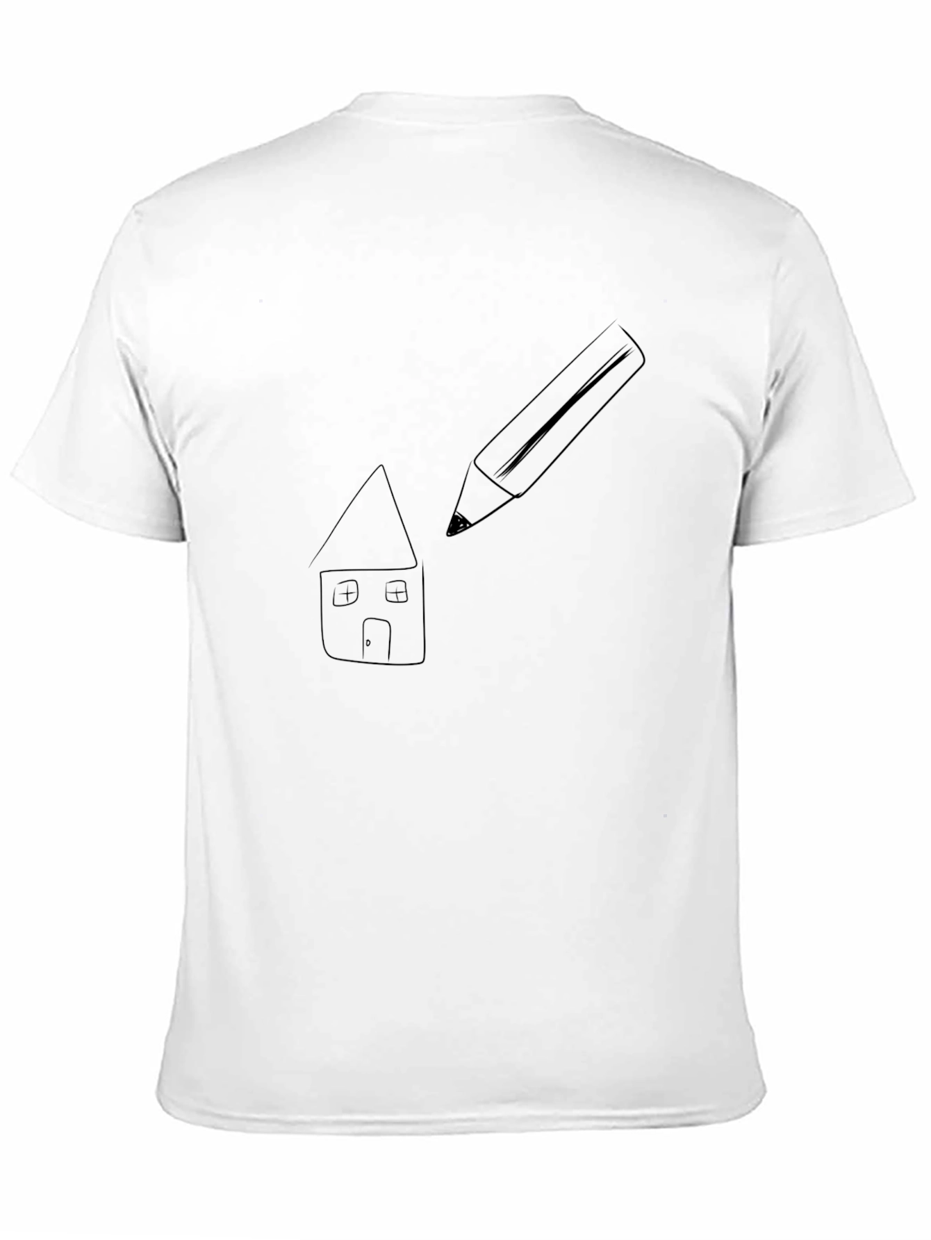 Creative Sketch Tee - Black Cotton Graphic T-Shirt