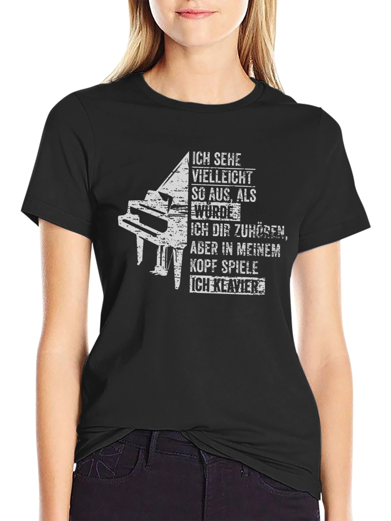 Piano T-Shirt - I Play Piano Graphic Tee